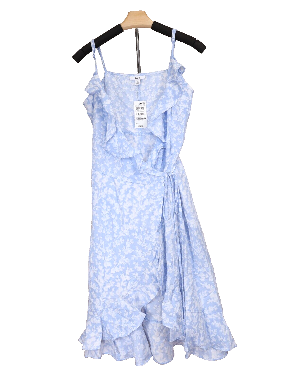 Bar 3 Blue Floral Dress Strap Dress Size L