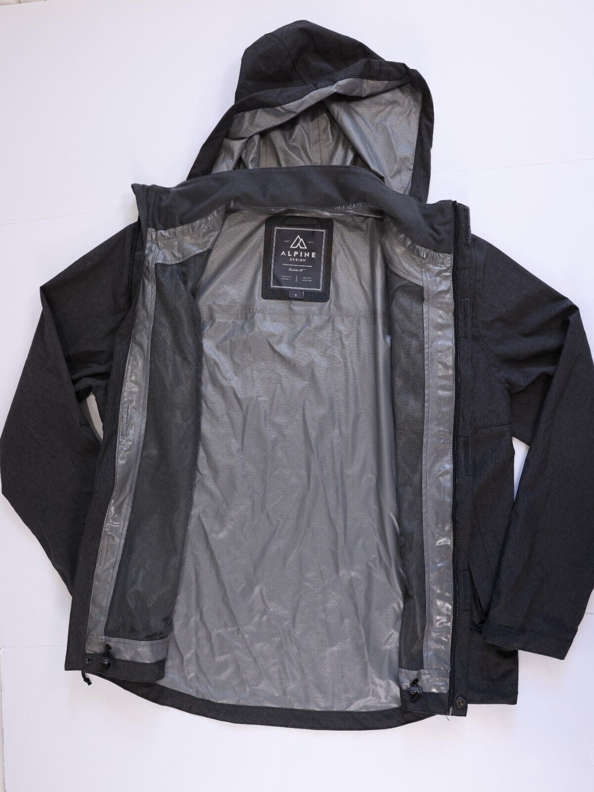 Alpine Design Mens Hiking Camping Jacket Windbreaker Size Gray S