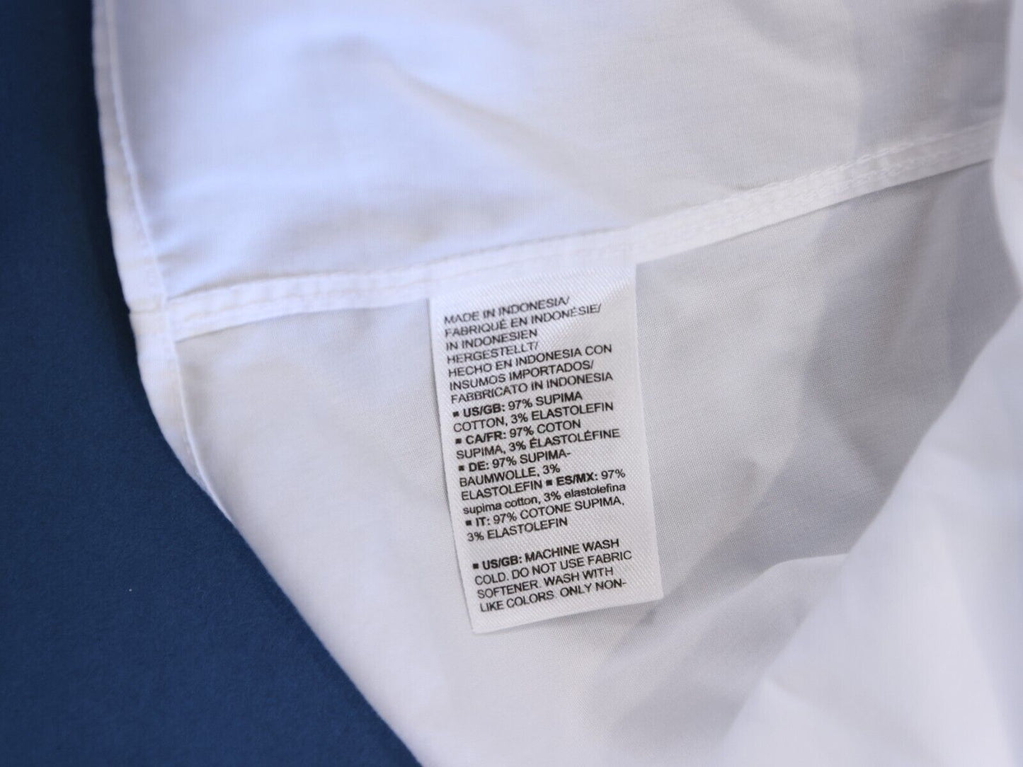 Button Down Slim Fit Dress Shirt White 15.5 33