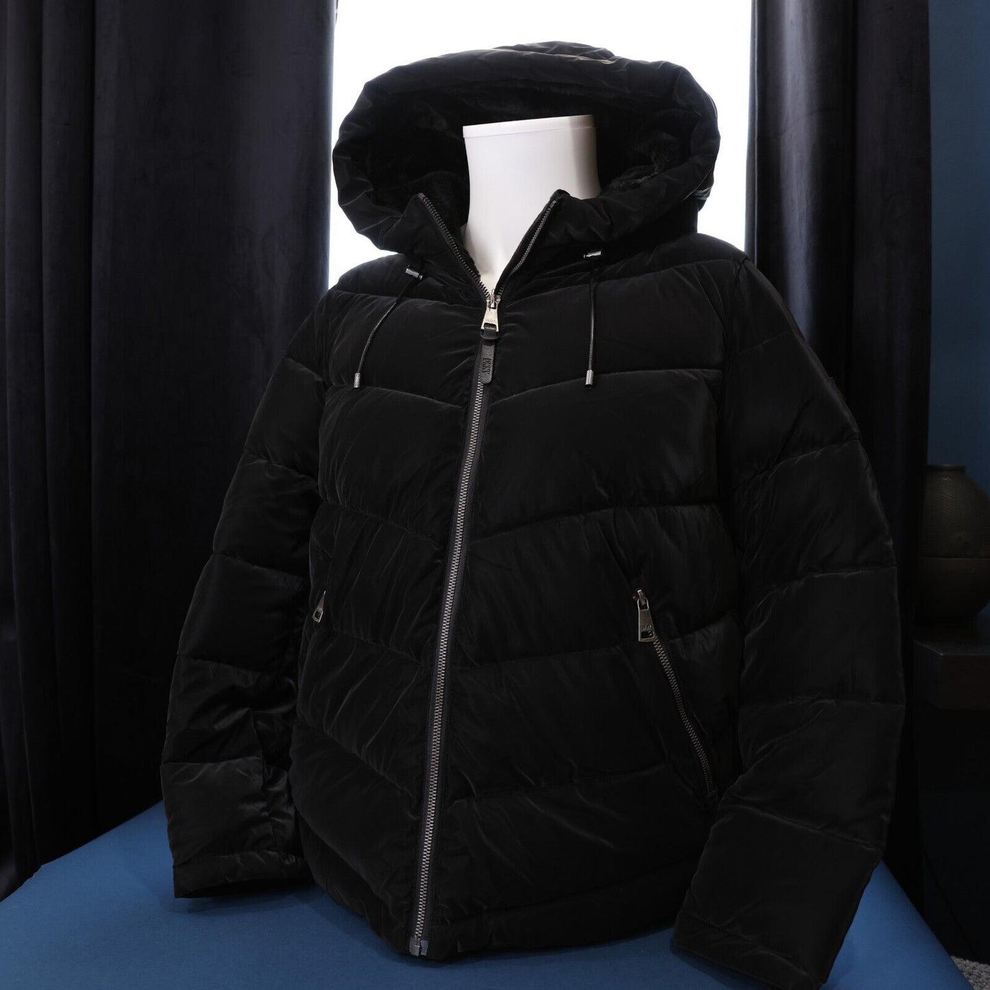 DKNY Womens Coat Black Size PM 0 Degree F