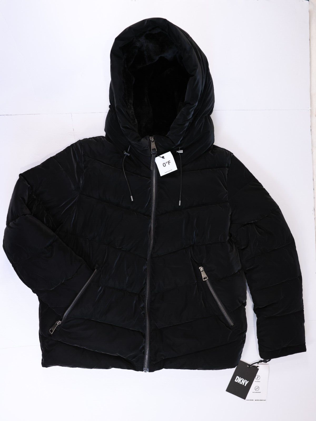 DKNY Womens Coat Black Size PM 0 Degree F