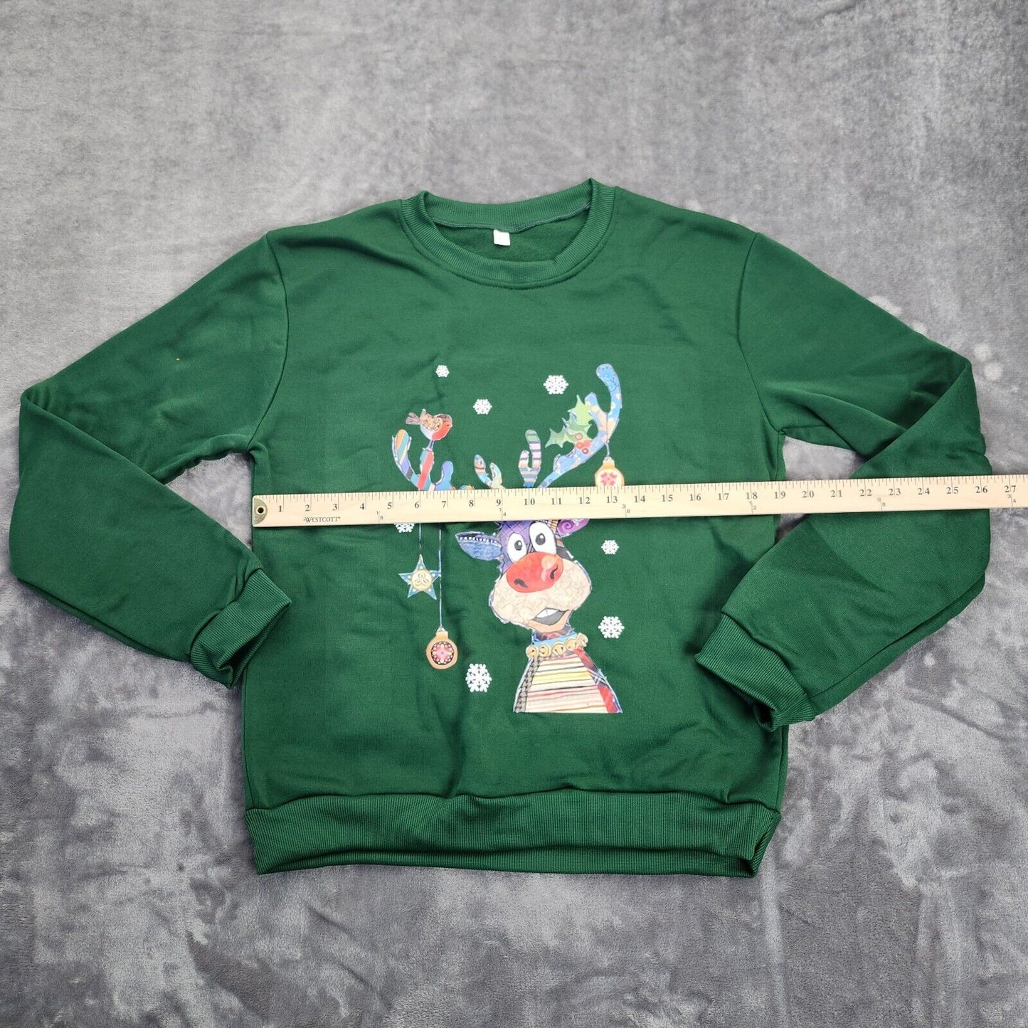 Christmas Sweatshirts Tops Cute Printed Christmas Long Sleeve Size XL