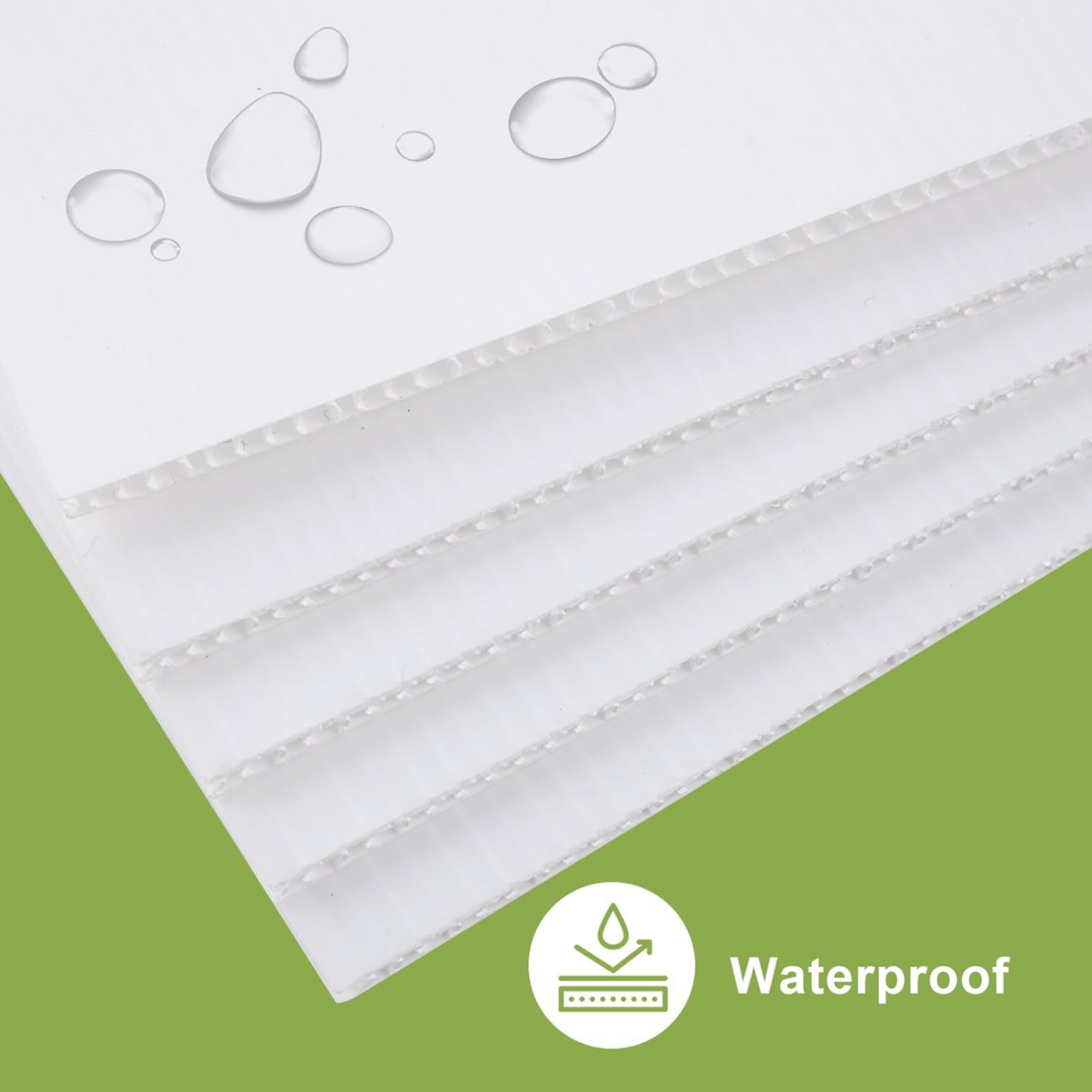 24x18 White Plastic Corrugated White Plastic Sheets Great for Signs 5 PACK