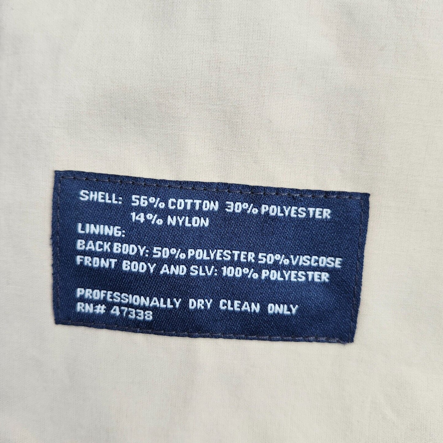 NWT Tommy Hilfiger Mens Trench Coat Stlye FINN Tan Size 40R