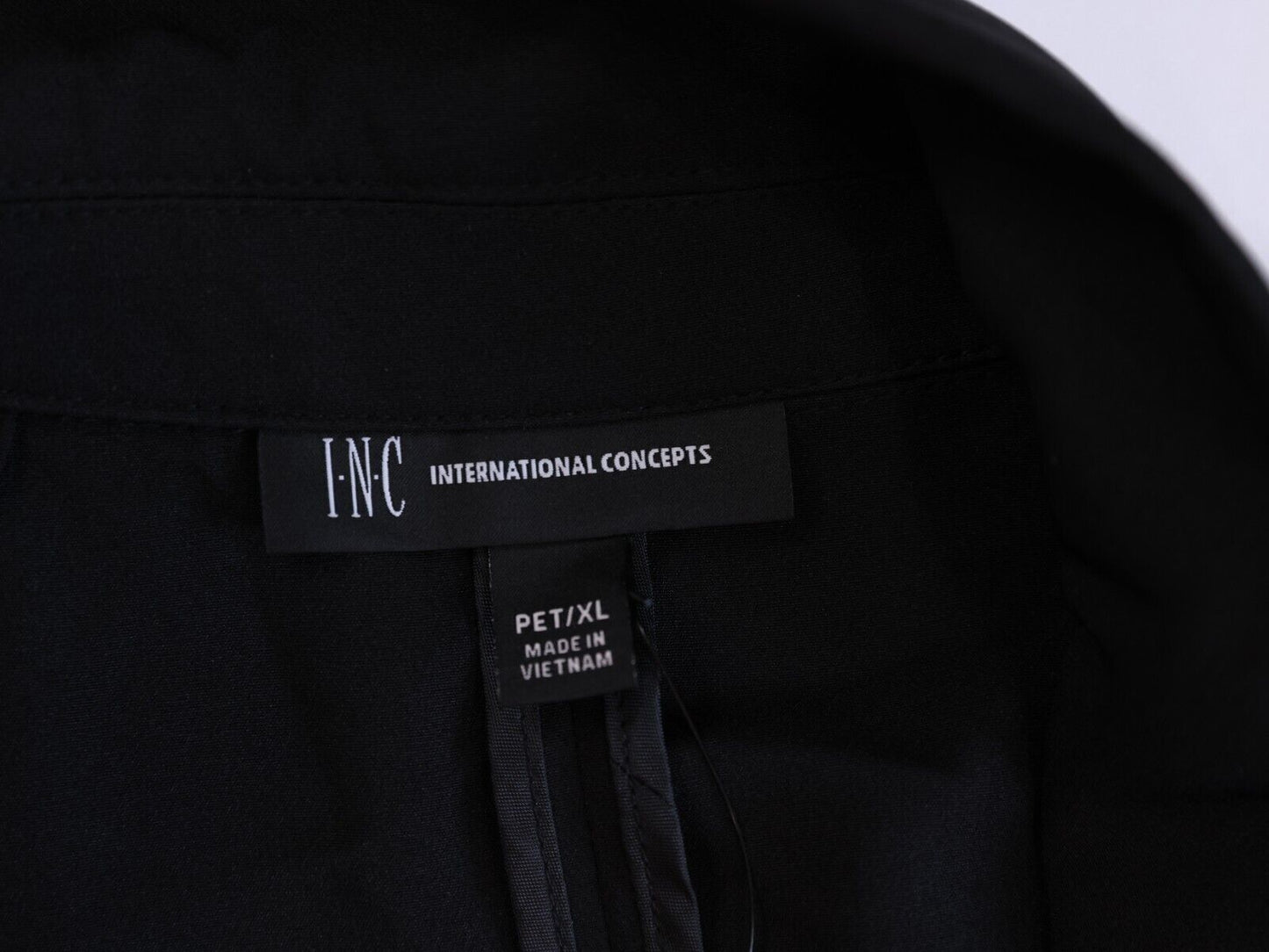 NWT I.N.C Womens Black Blazer 3/4 sleeve Size PXL