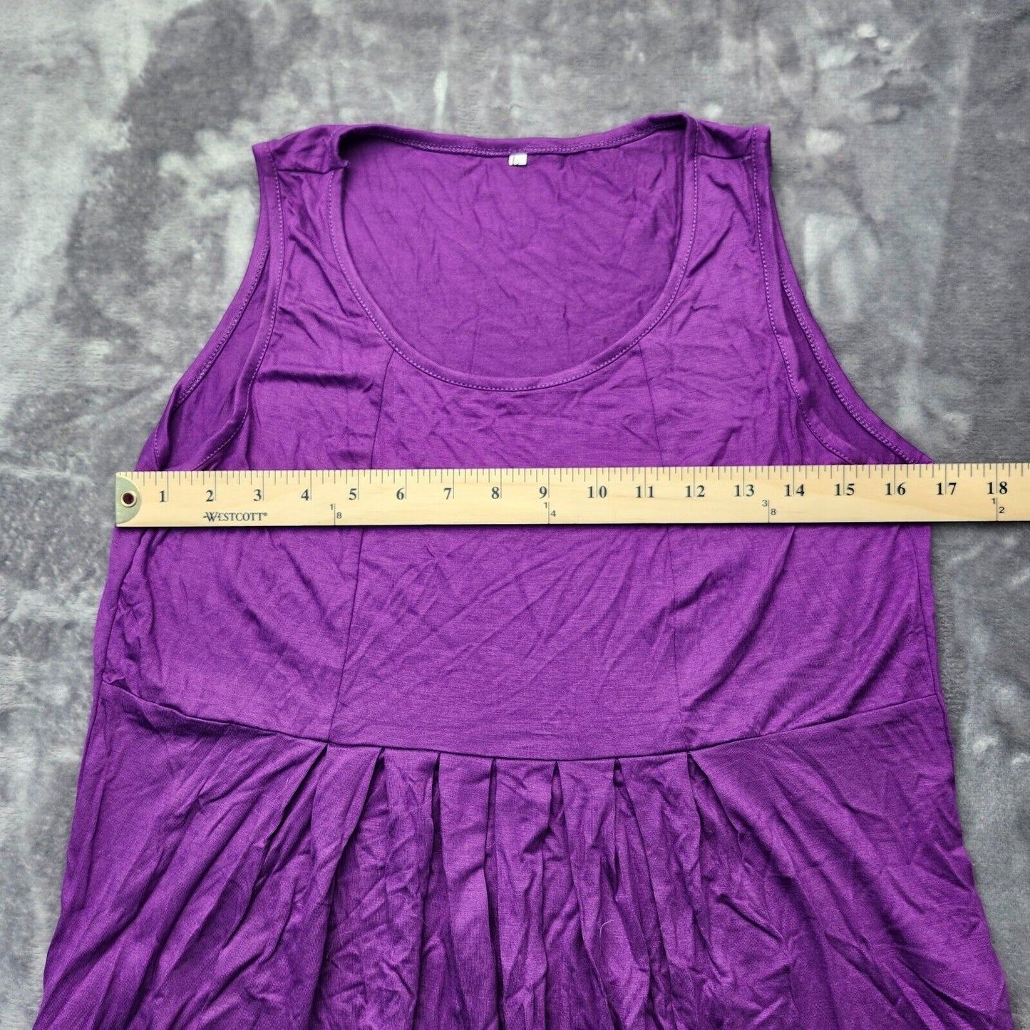 Women’s Summer Tank Dress Solid Color Sleeveless Round Neck Large