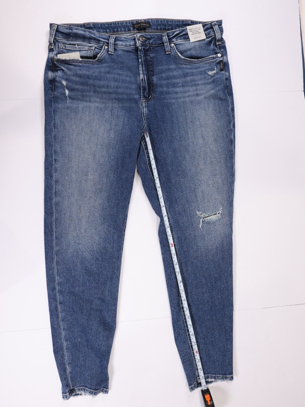 Silver Jeans Co Mid Rise Skinny Leg 18W L29 30th Anniversary Collection