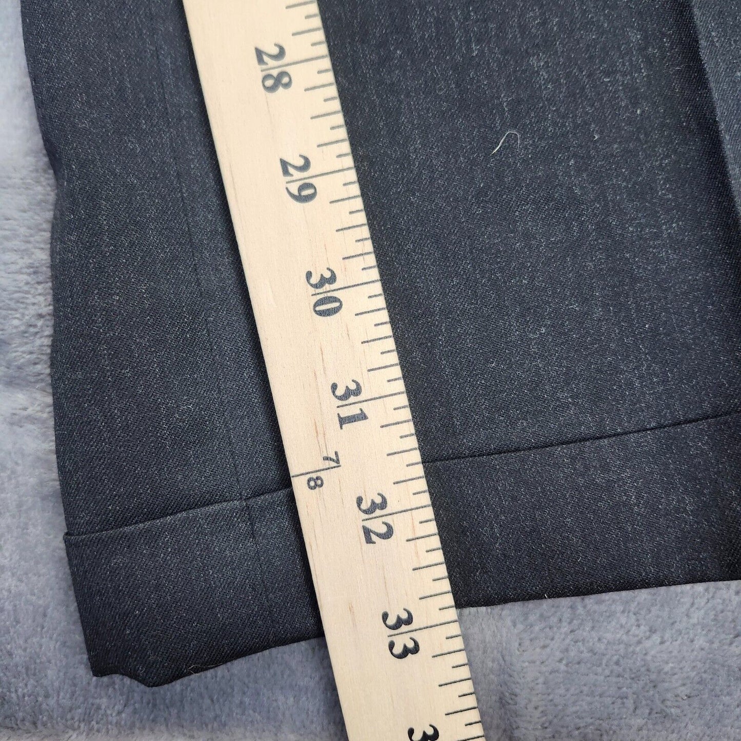 Mens 100% Wool Suit Set Black Jacket 48 Long, Pants 34 Waist