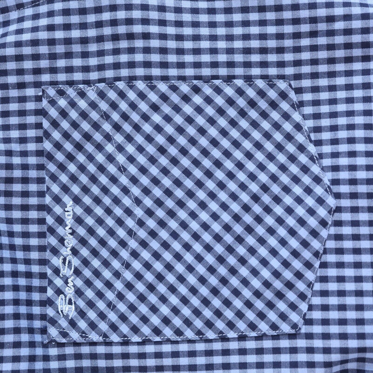 Ben Sherman Blue Checked Button Down Long Sleeve Mens Medium