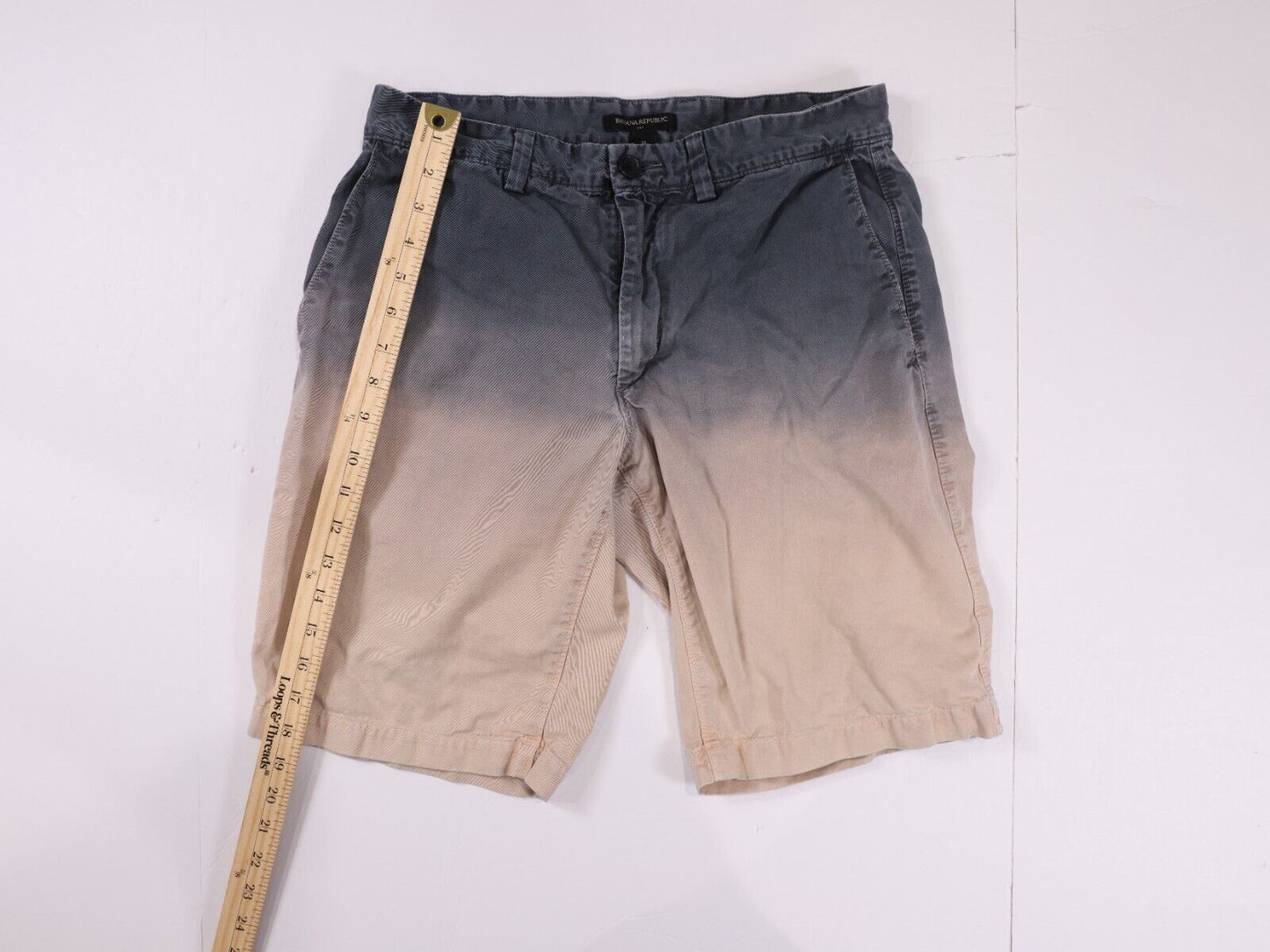Banana Republic Mens Ombre Shorts 100% Cotton (Size 31)