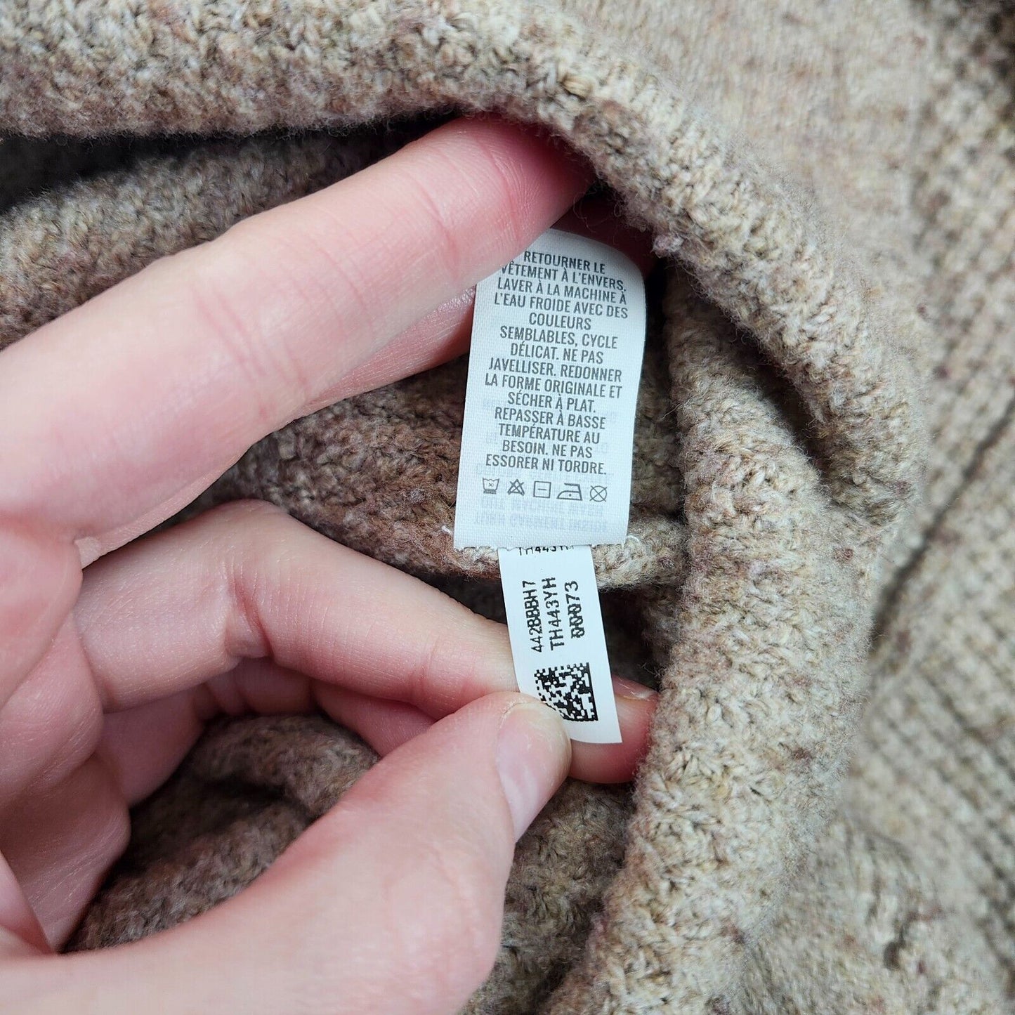 Aerie womens waffle knit oversized brown sweater size medium