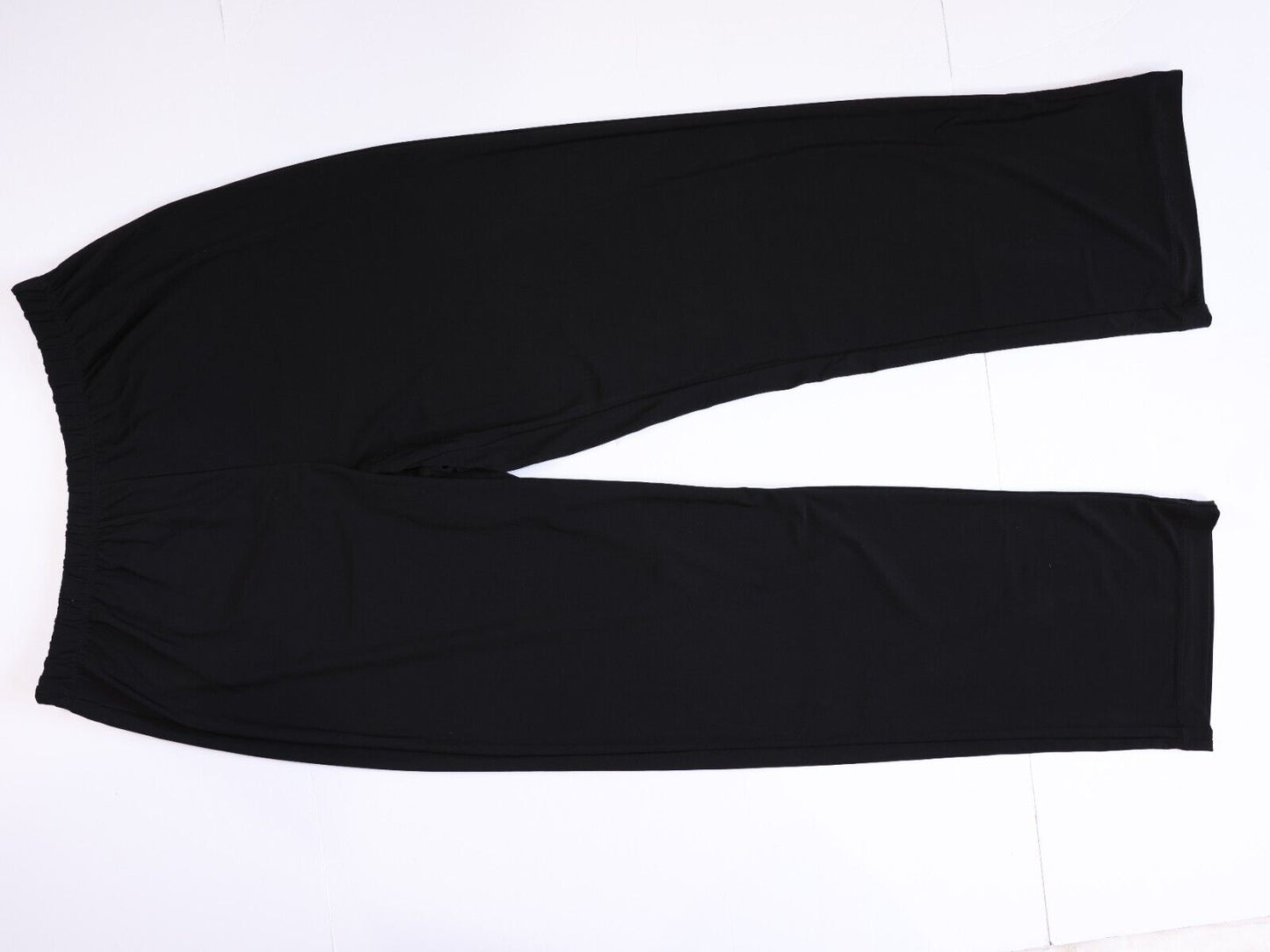 NY Collection Womens Matte Jersey Wide Leg Pants Petites Size PL, Black