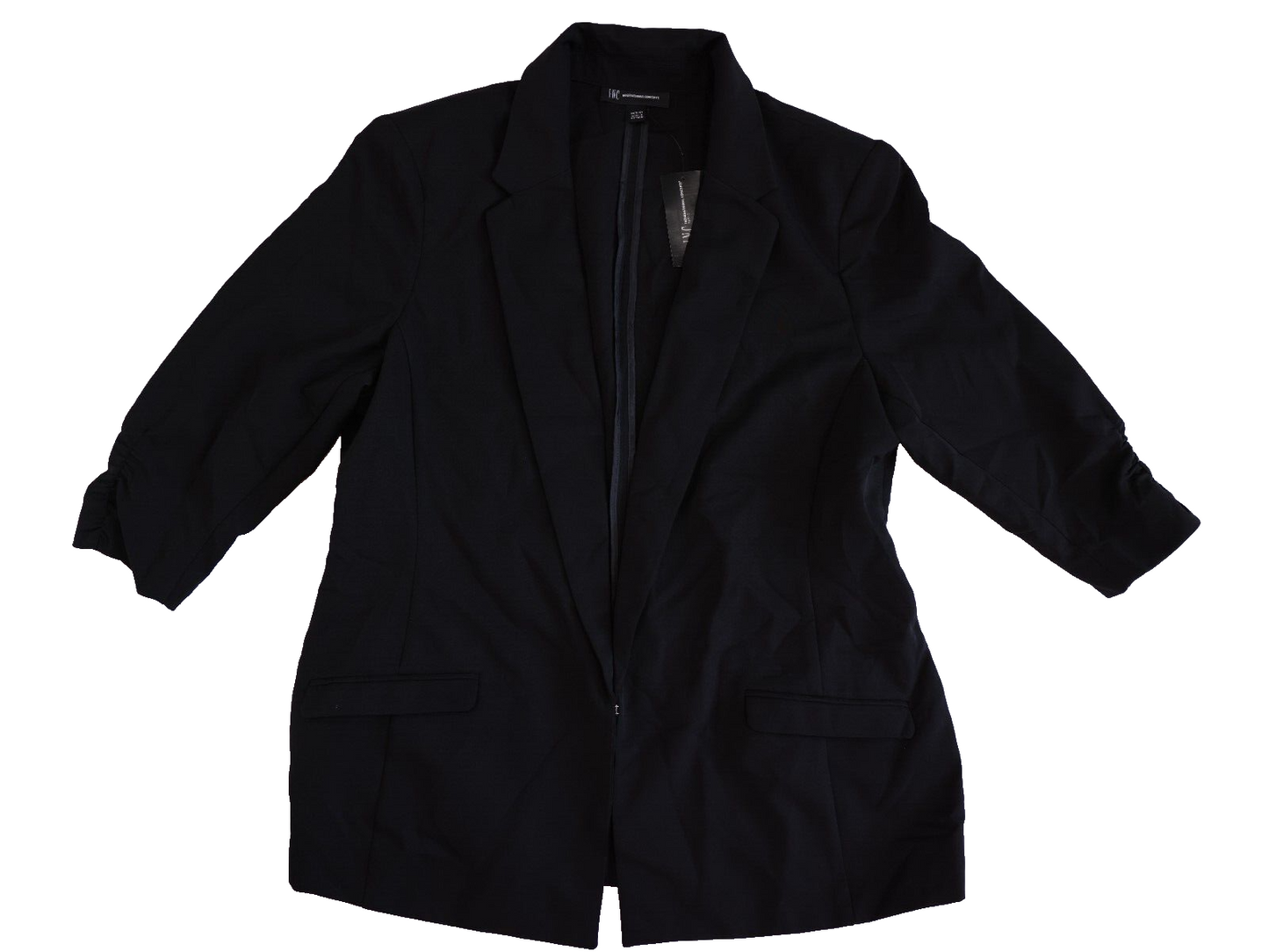 NWT I.N.C Womens Black Blazer 3/4 sleeve Size PXL