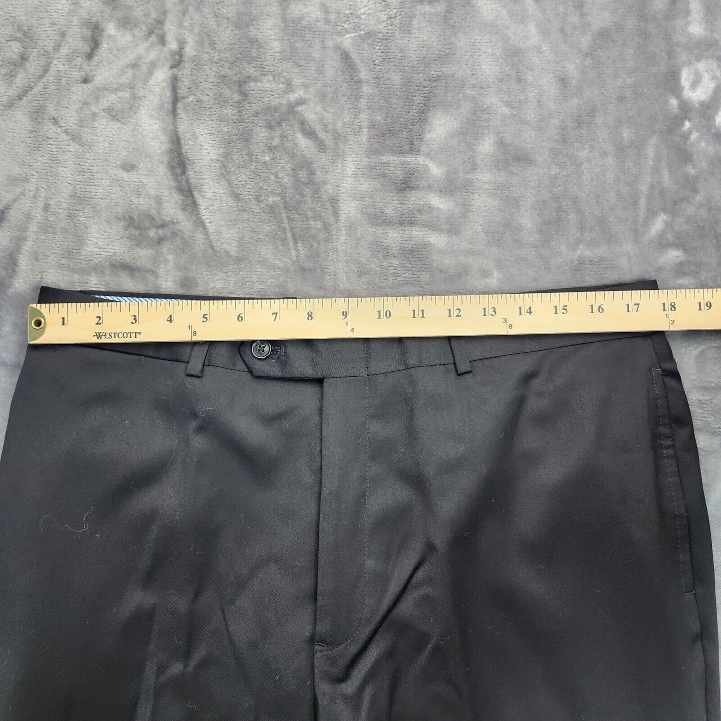 100% Wool Tommy Hilfiger Black Tuxedo Set Jacket 42 Regular, Pants 36 Regular