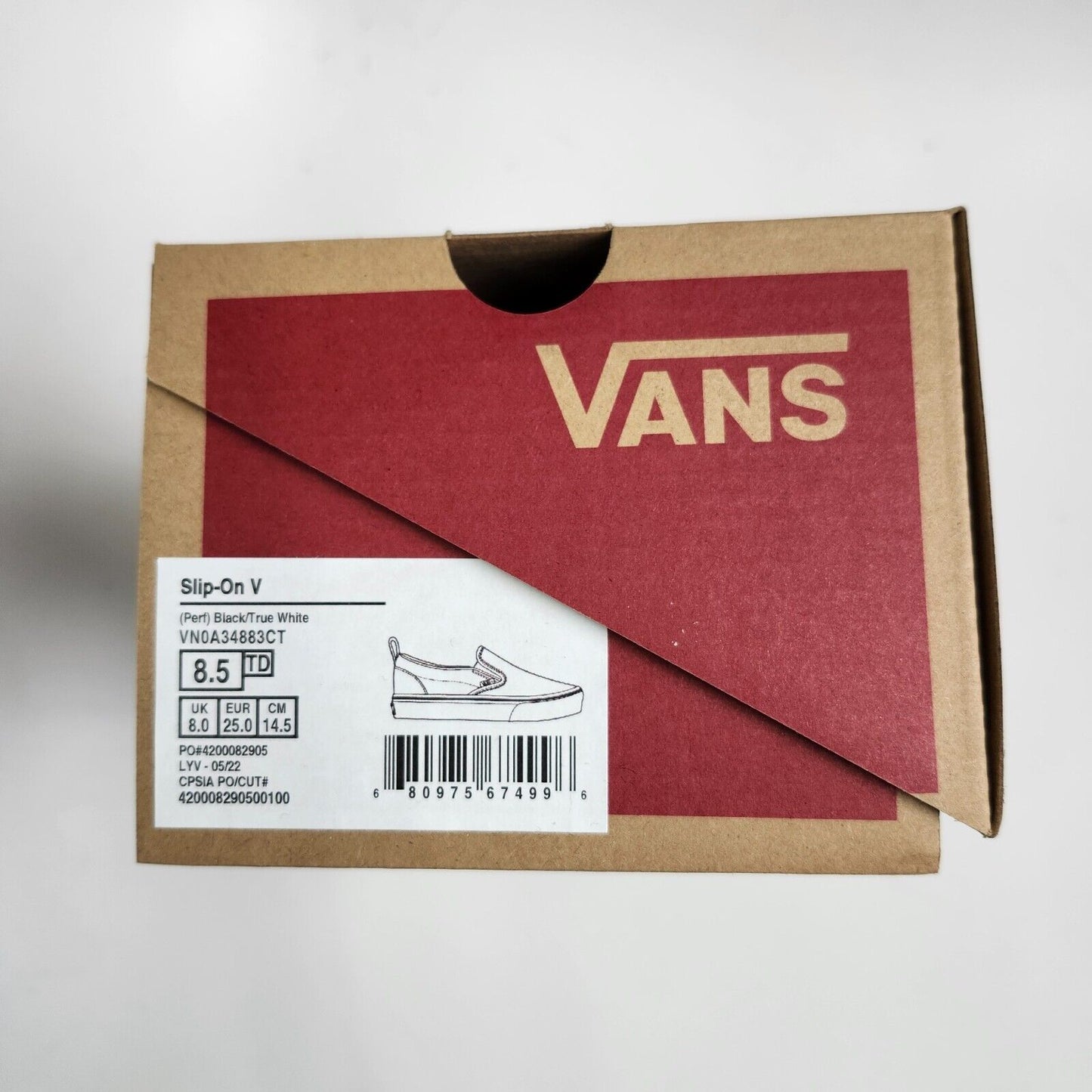Vans slip-on V (perf) Black/True White 8.5TD