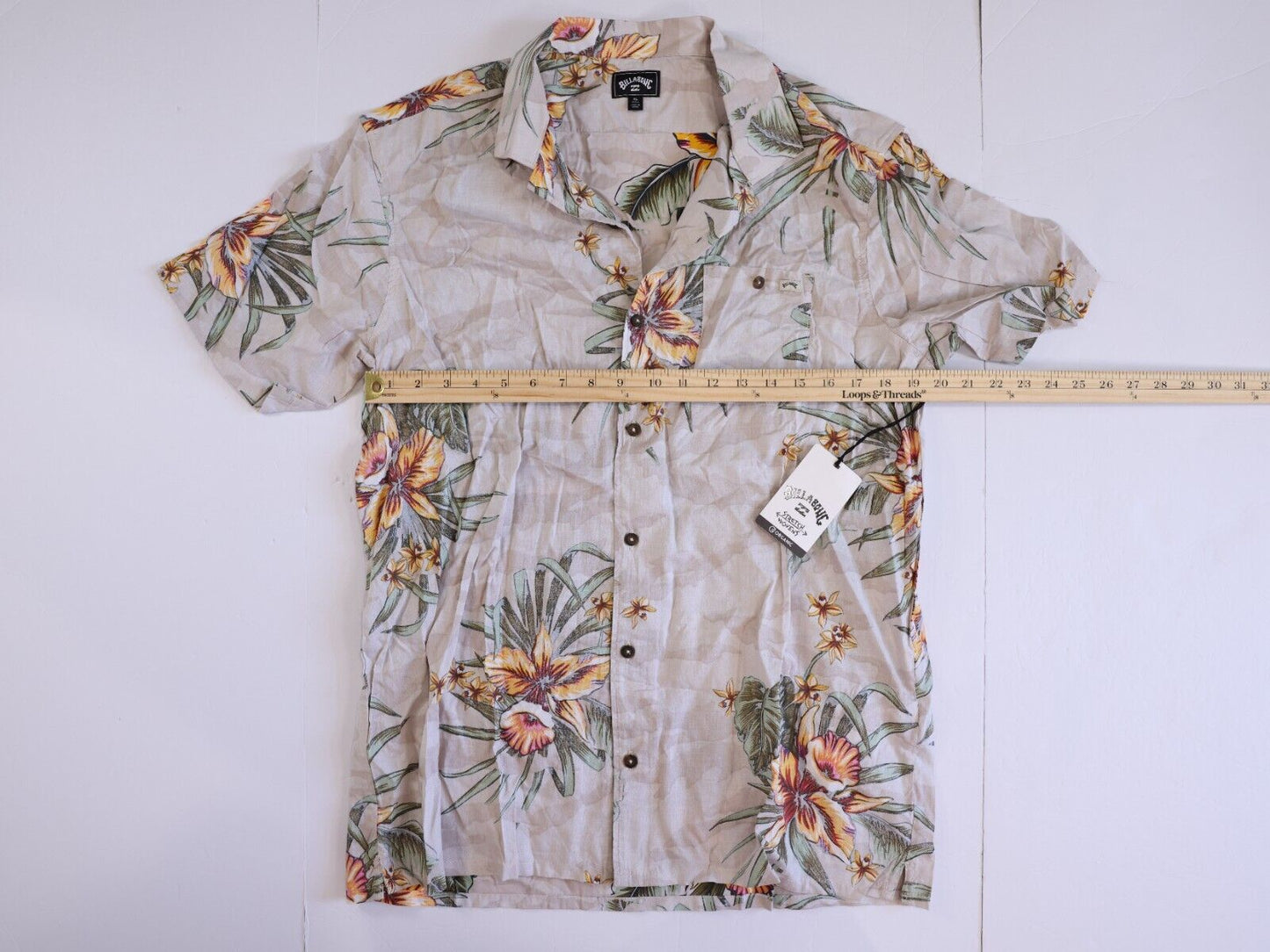 Billabong Sundays Vacay Short Sleeve Woven Stone XL