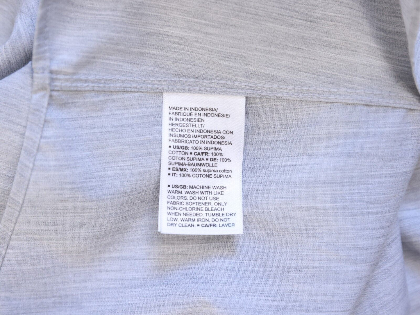 Button Down Slim Fit Dress Shirt Gray 15.5 34