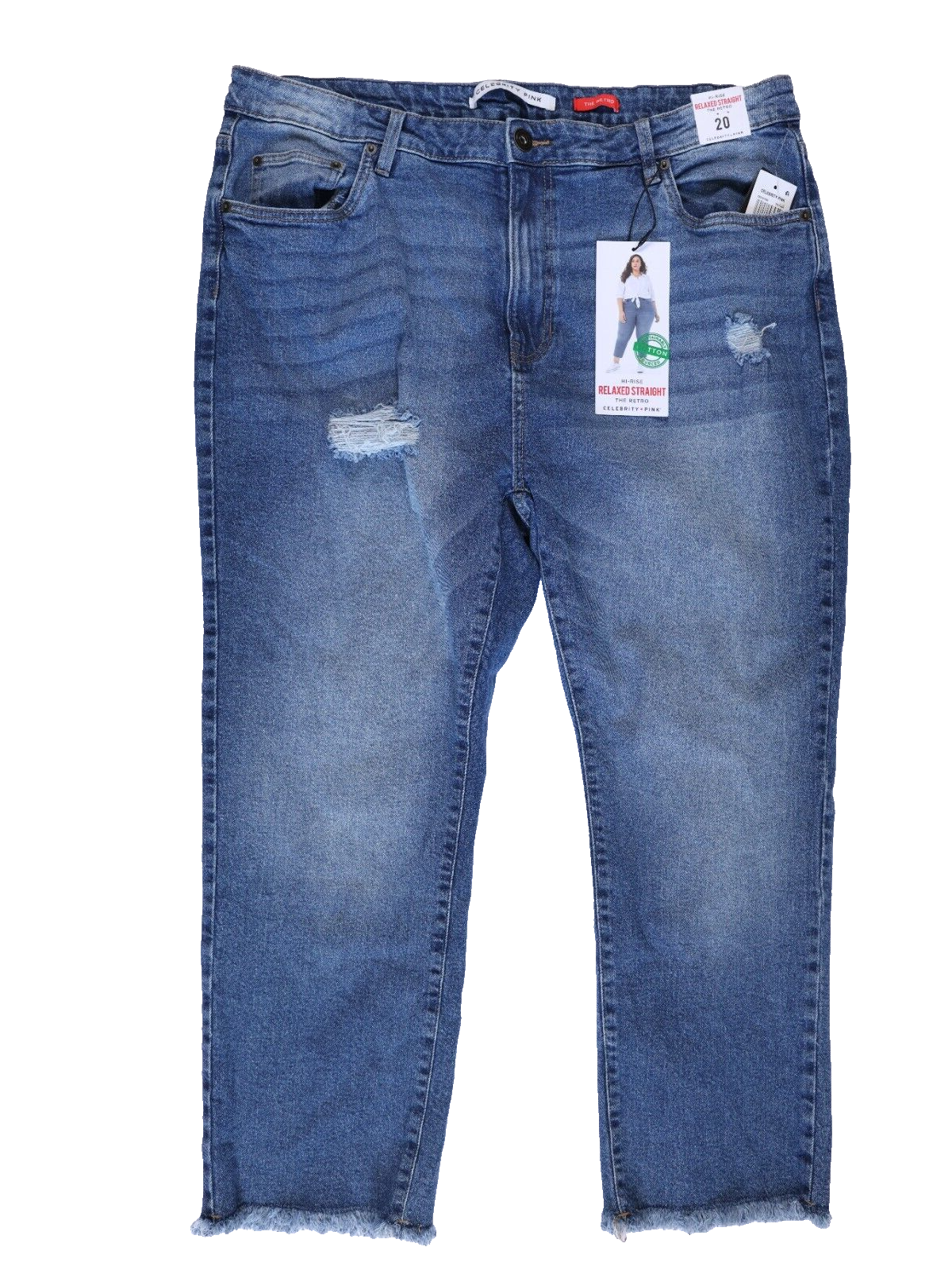 Celebrity Pink Hi-Rise Relaxed Straight The Retro Jeans Size 20
