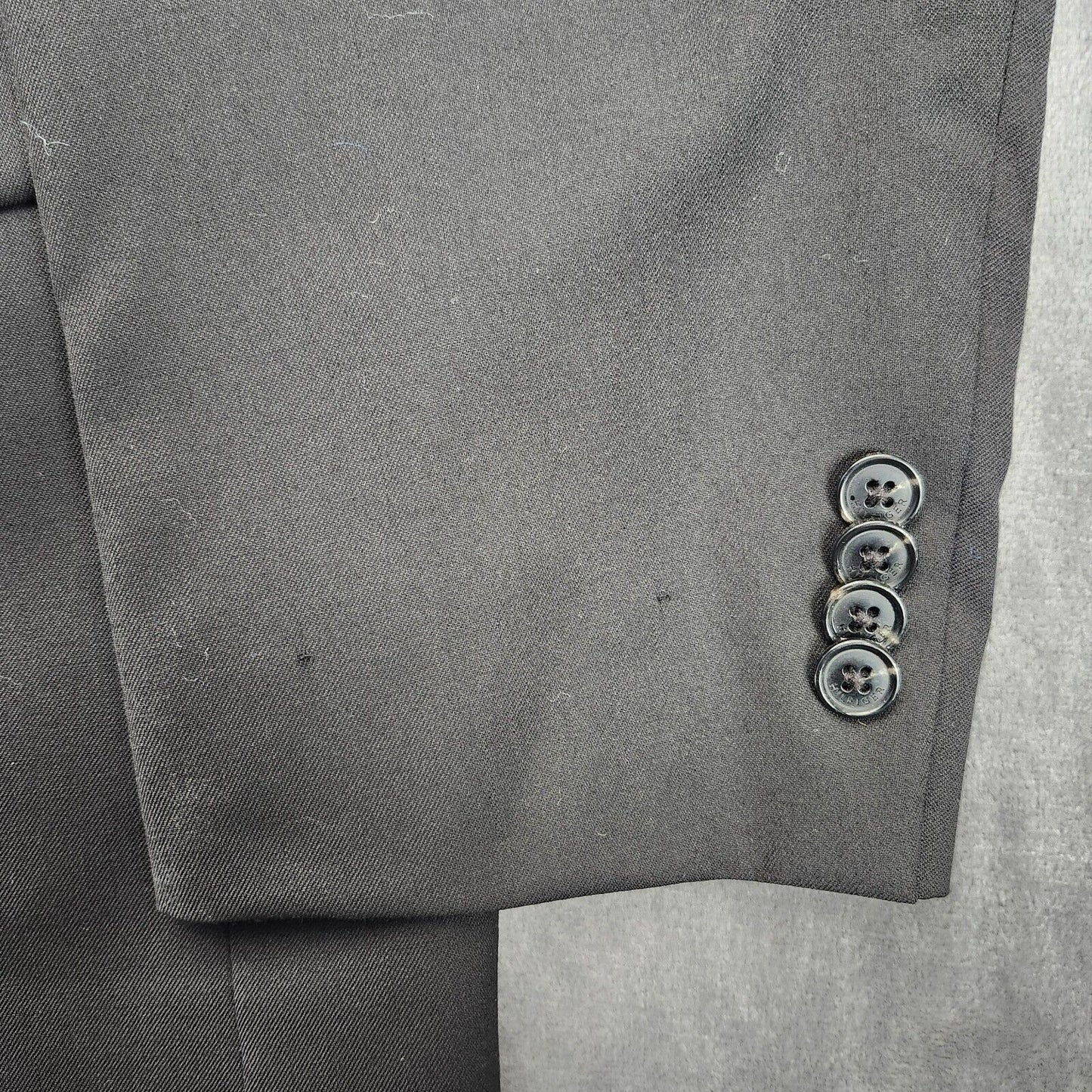 NWoT Tommy Hilfiger 100% Wool Mens Suit Jacket 44 Short Black Notch Lapel