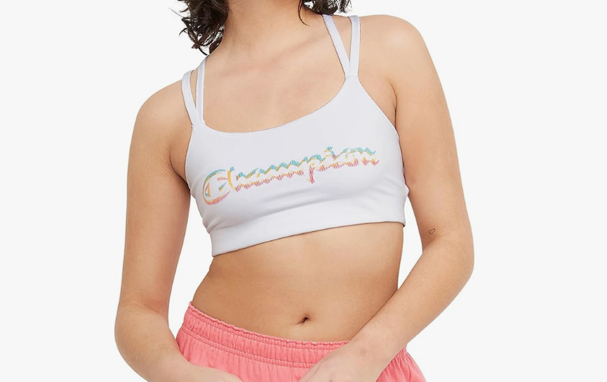 Champion Women's Authentic Racerback Sports Bra with Moderate Support Small
