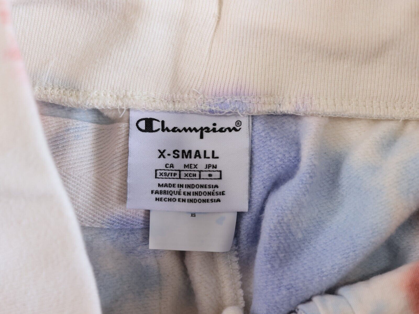 Champion Mens 6 inch Sport Shorts Blue Red XS Large Tie Dye Pockets NWT