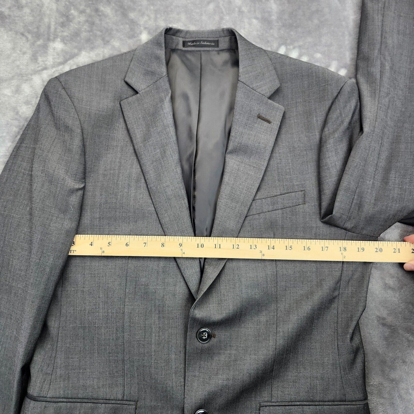 Calvin Klein Men's Suit Set Jacket Gray Blazer 38 Regular Pants 34w x 32L
