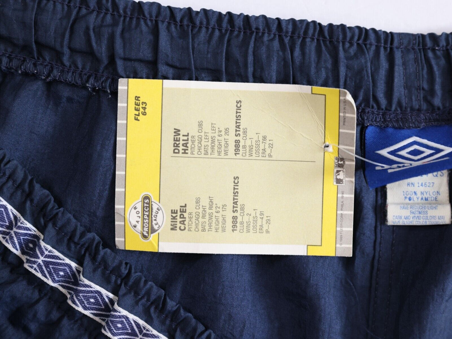 Vintage Umbro Soccer Shorts Blue with Pattern Size XL