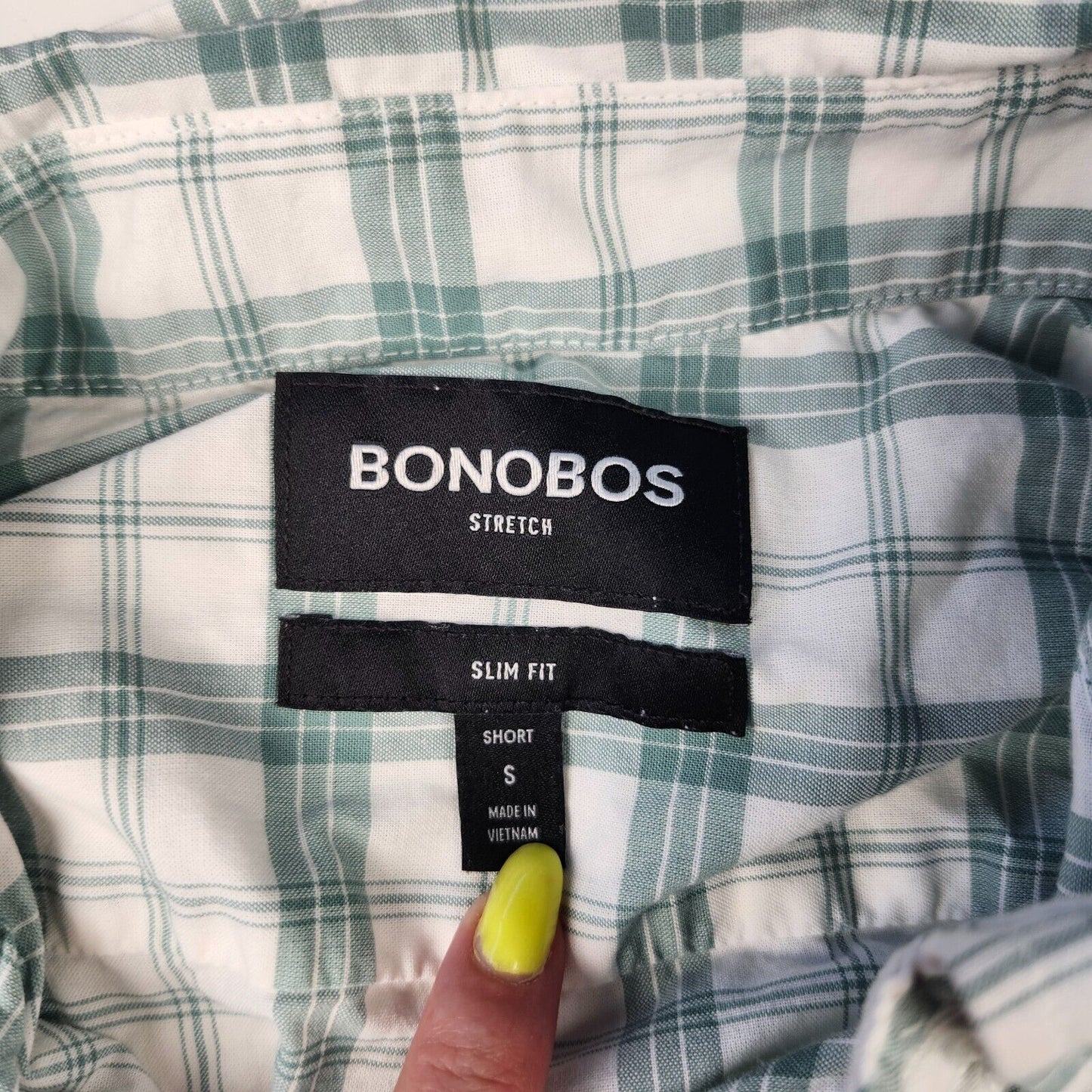 Bonobos Mens Dress Shirt Casual Stretch Slim Fit Short Button Down Shirt Small S