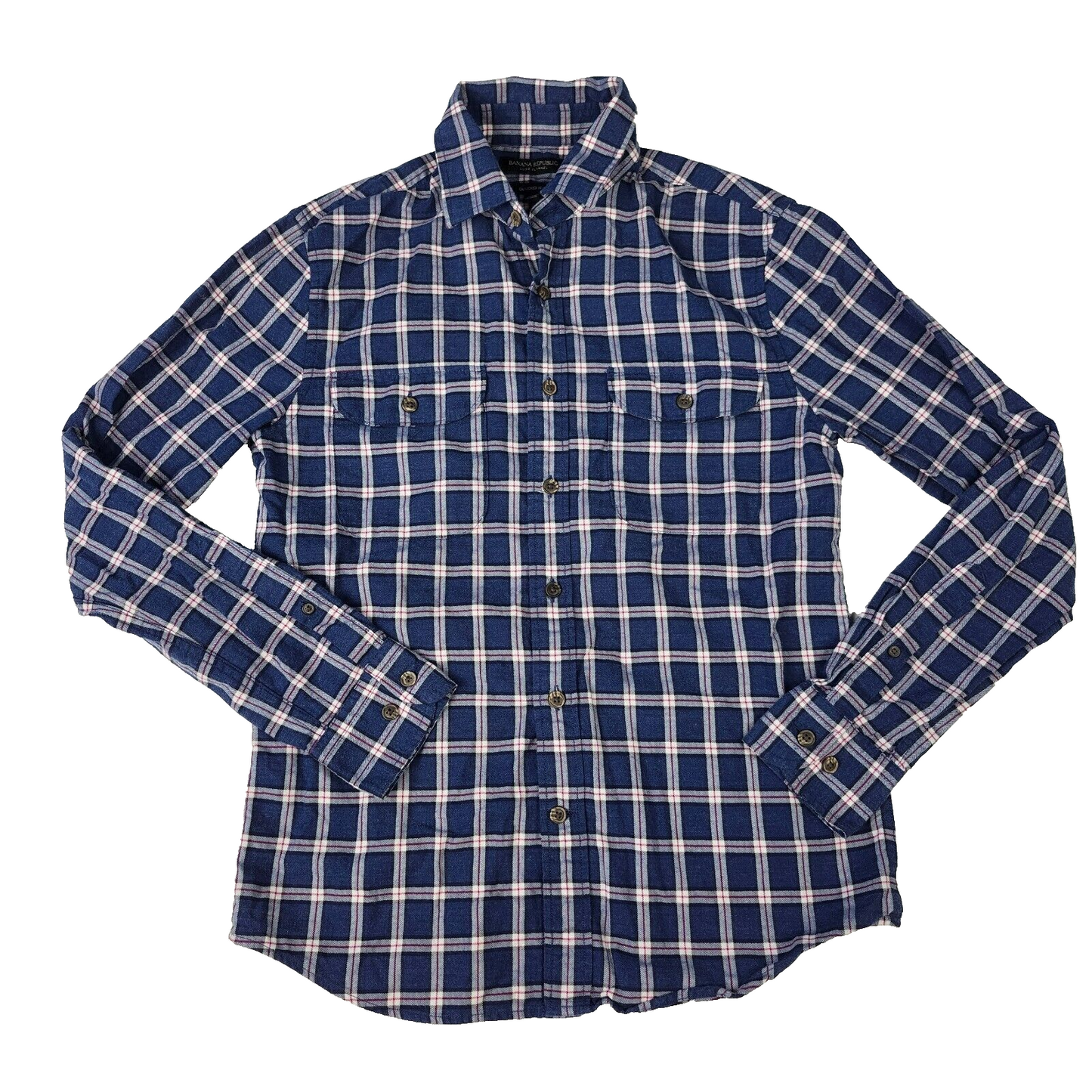 Banana Republic Luxe Flannel untucked slim men's fit size small