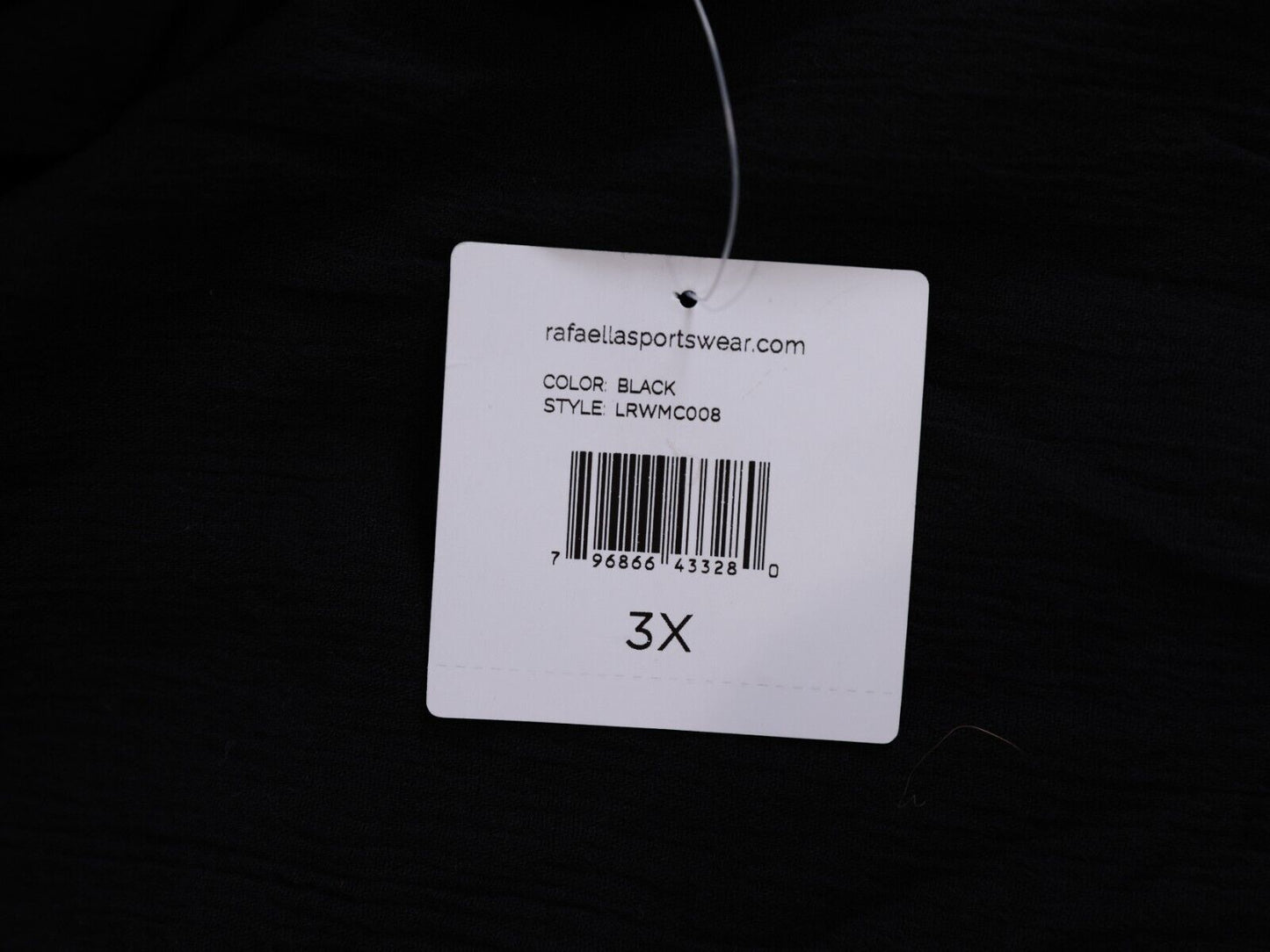 Ella Rafealla Size 3X Embroidered Blouse Black