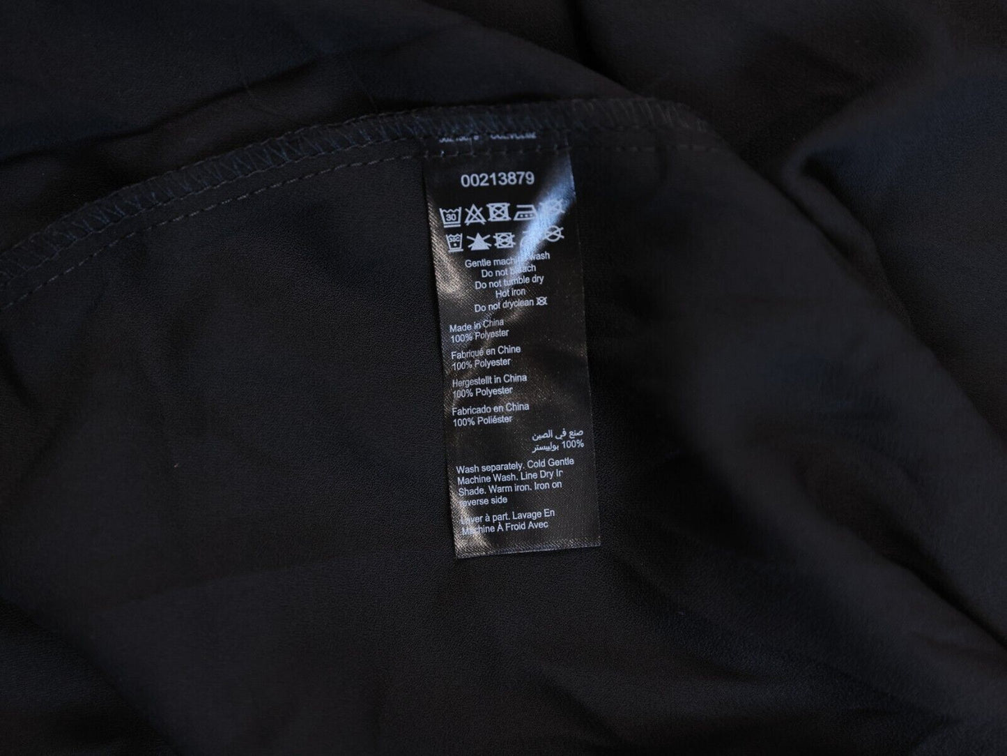 Refinity Chic Top Overlay Shirt V Kneck with Pockets Size XL Black