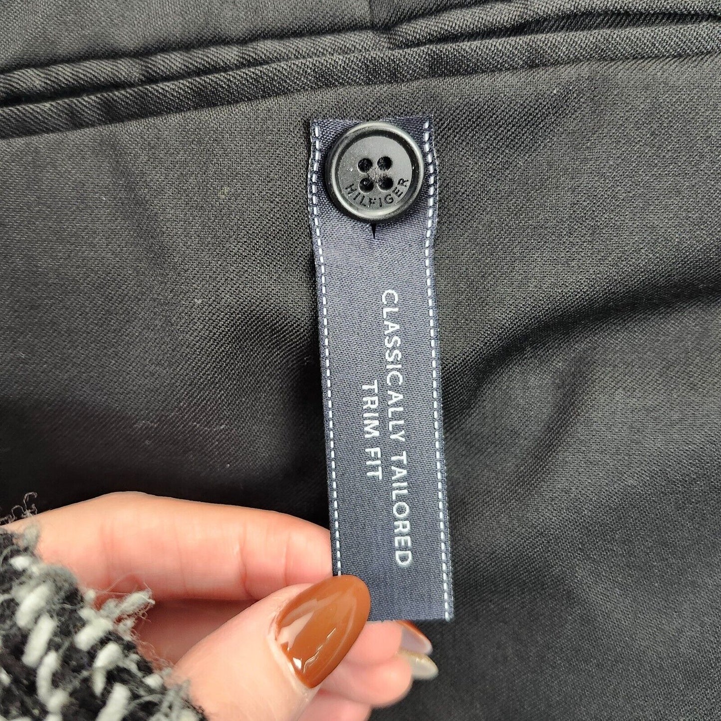 NWoT Tommy Hilfiger 100% Wool Mens Classic Trim Fit Suit / Tuxedo Pants 34 Short