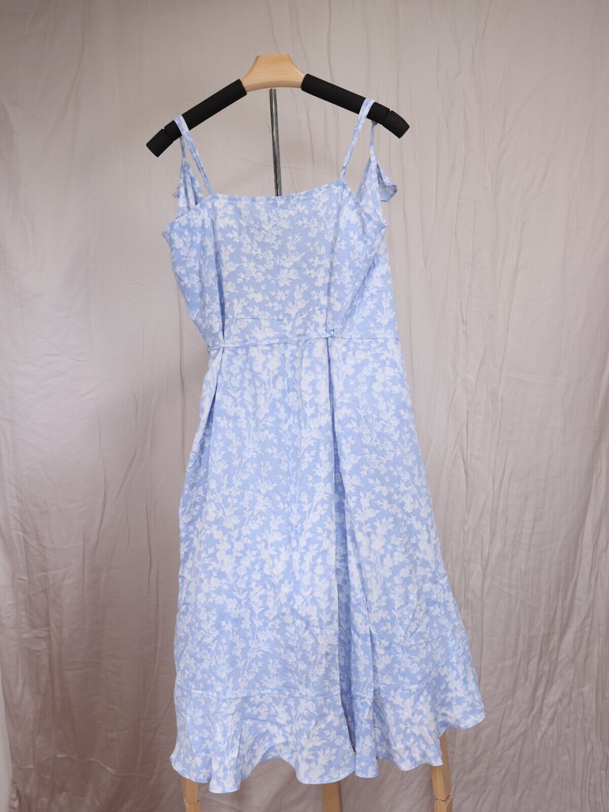 Bar 3 Blue Floral Dress Strap Dress Size L