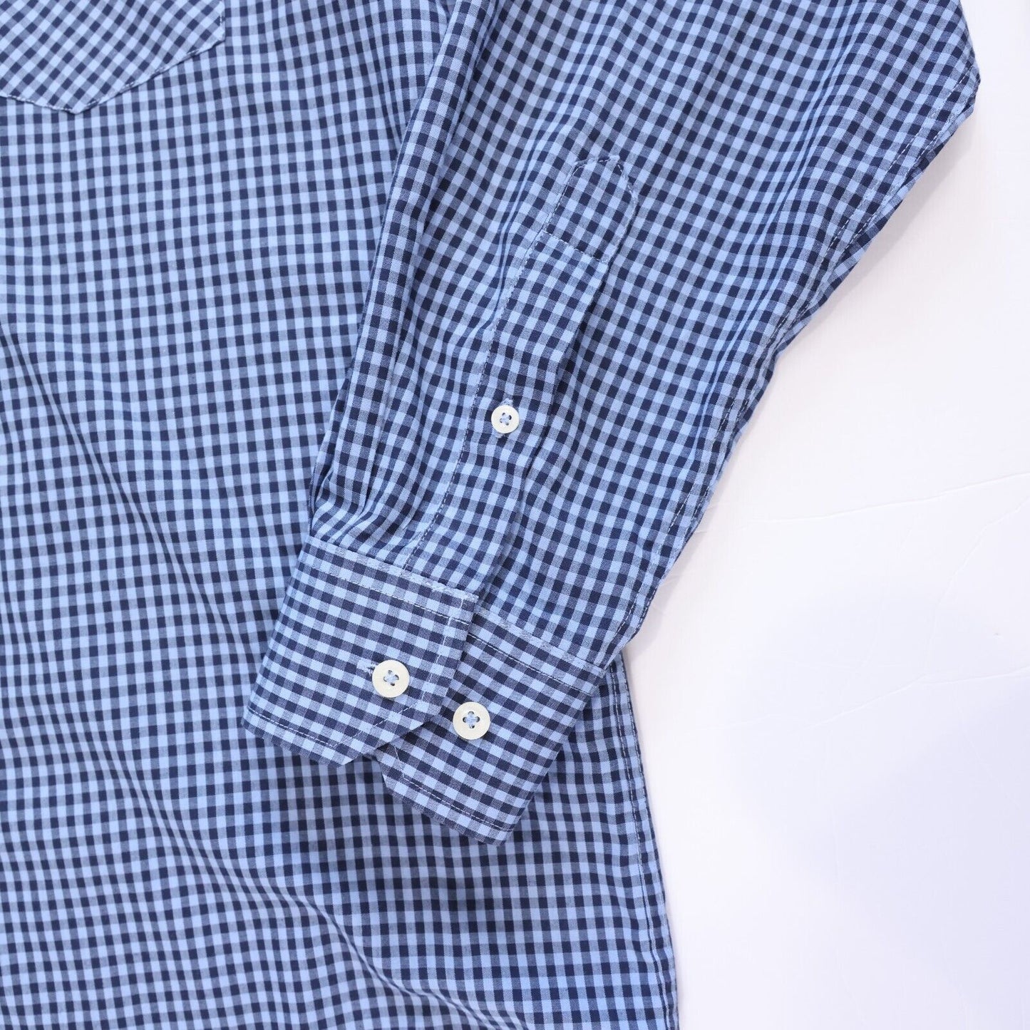 Ben Sherman Blue Checked Button Down Long Sleeve Mens Medium