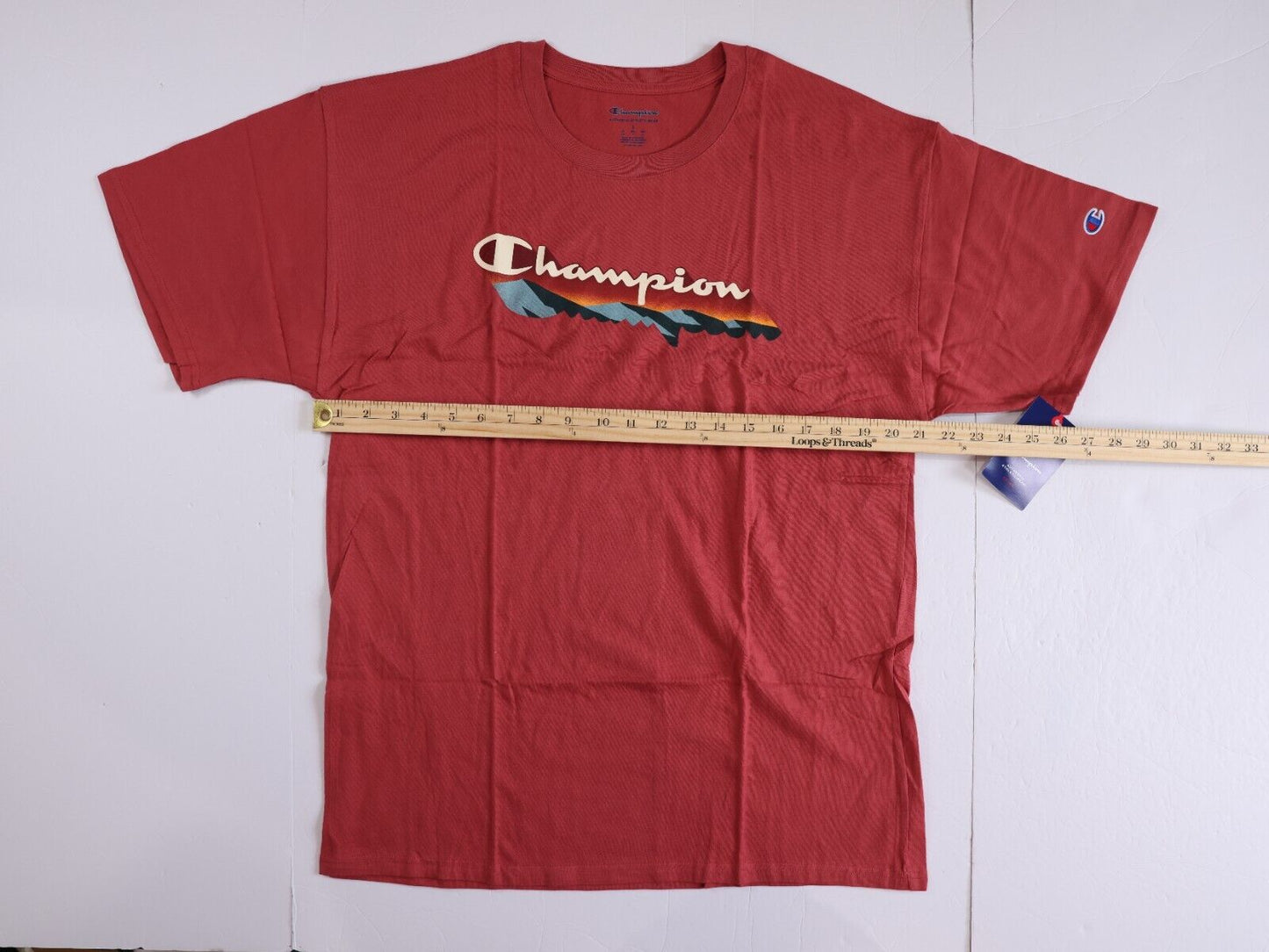 CHAMPION AUTHENTIC ACTIVEWEAR T Shirt Mens Size L Red