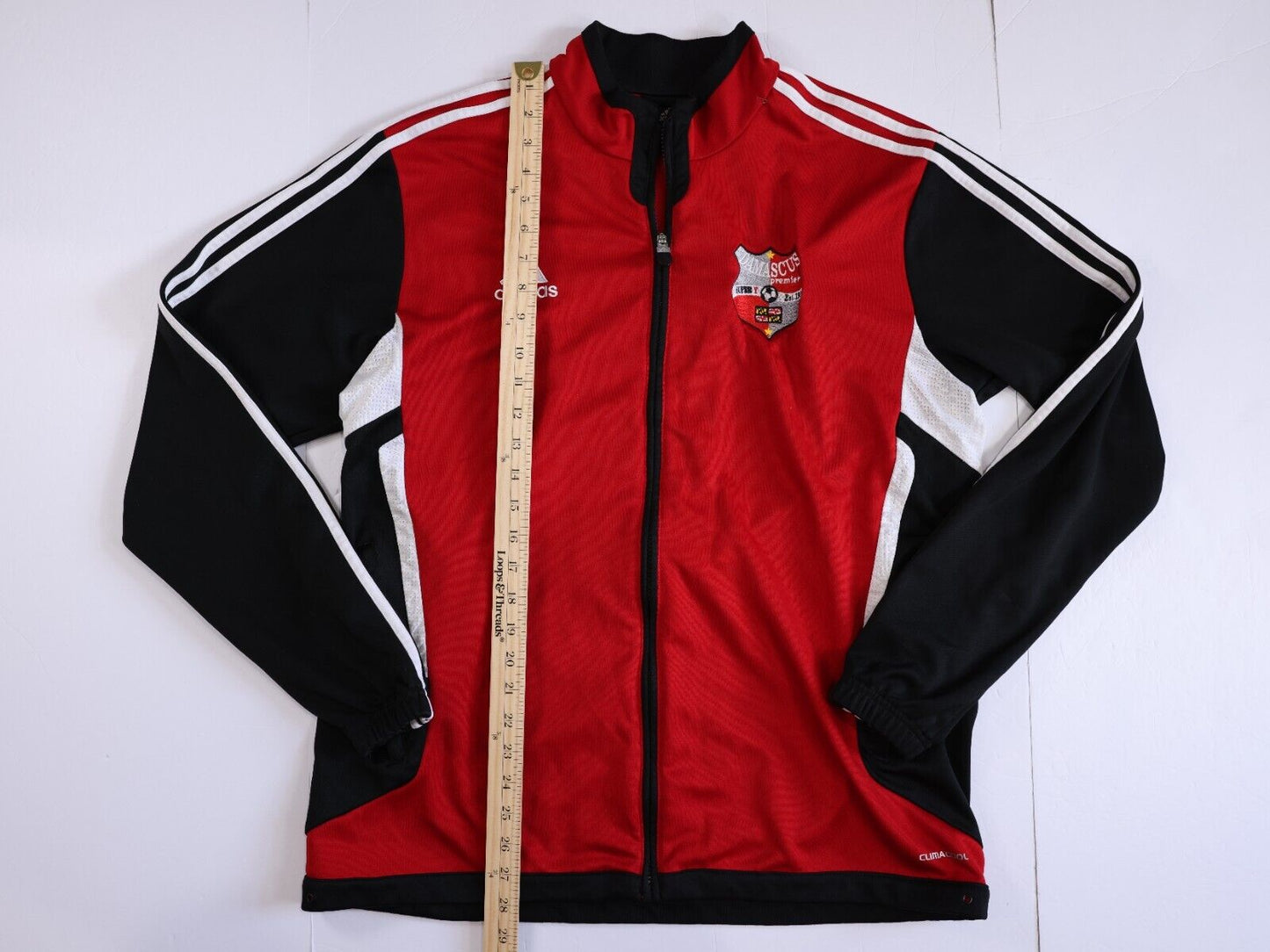 adidas Climaclool Damascus Premier Full Zip Track Jacket Red Size L