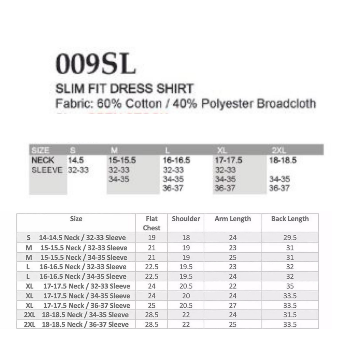 Marquis Signature Men's Long Sleeve Slim Fit Dress Shirt White 14.5 32/33
