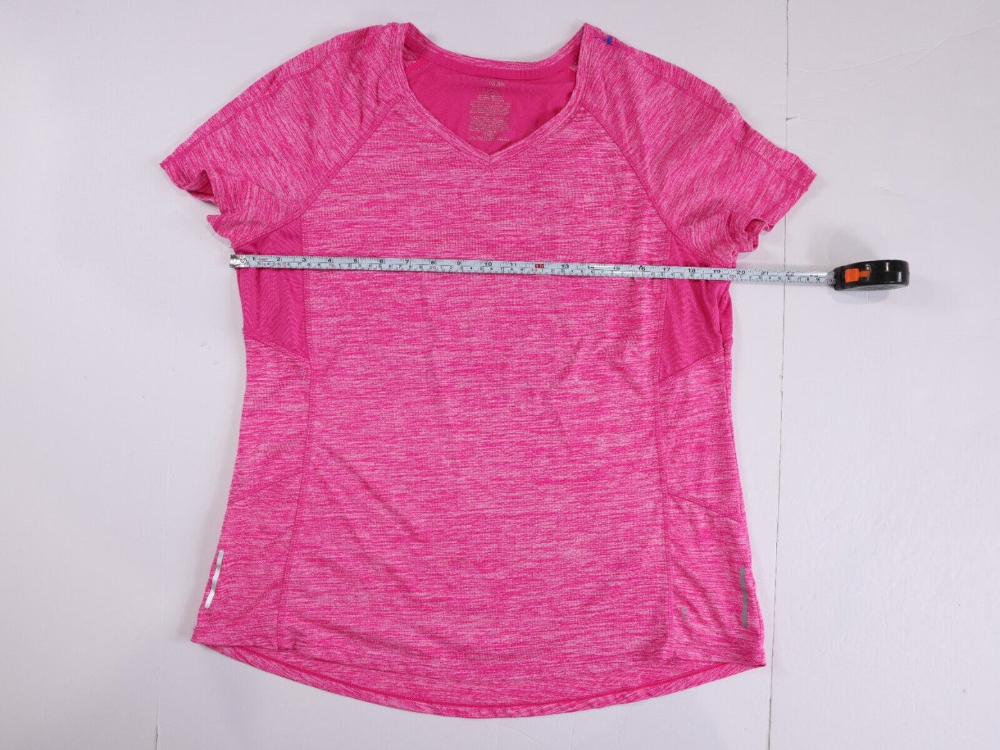 Danskin Now Shirt Womens XL Pink Active Top Short Sleeve Semi Fitted Dri More