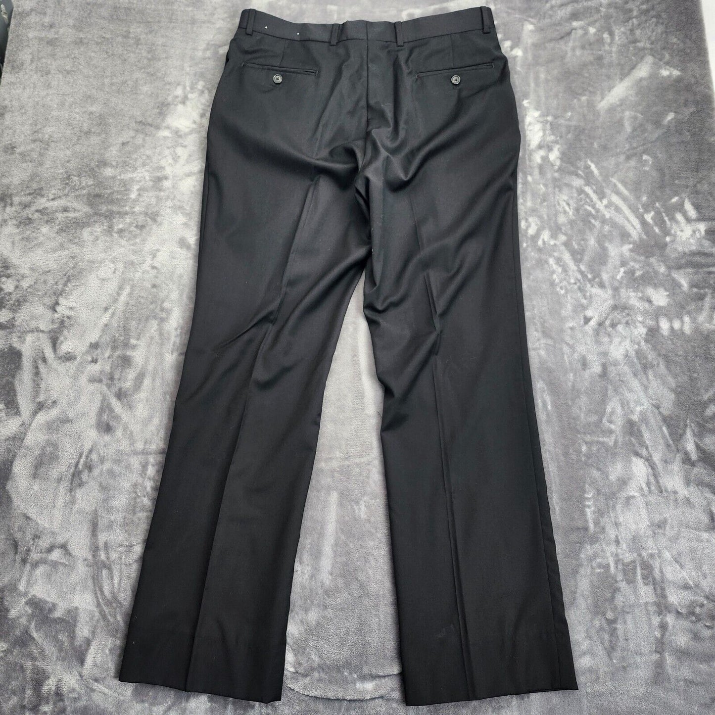 100% Wool Tommy Hilfiger Black Tuxedo Set Jacket 42 Regular, Pants 36 Regular