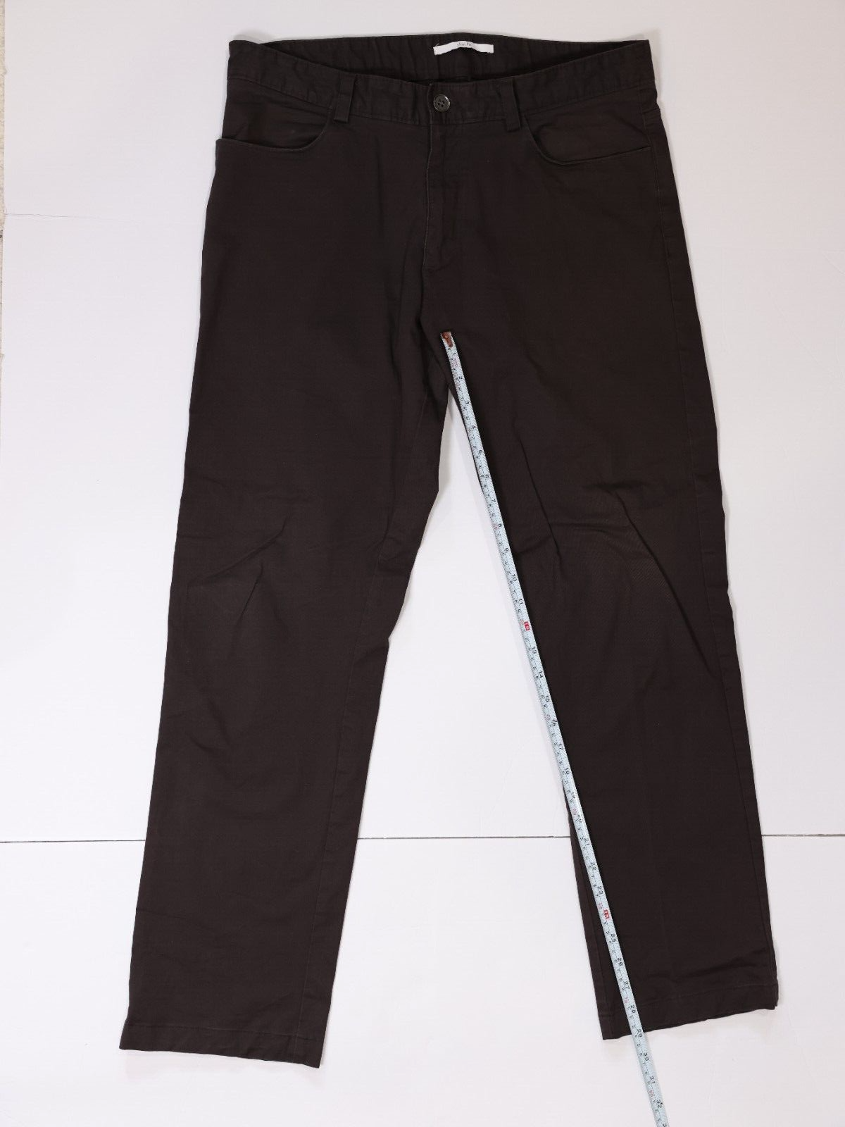 Mens Calvin Klein Straight Fit Stretch Comfort Chino, Brown, 34x30 (34x29)