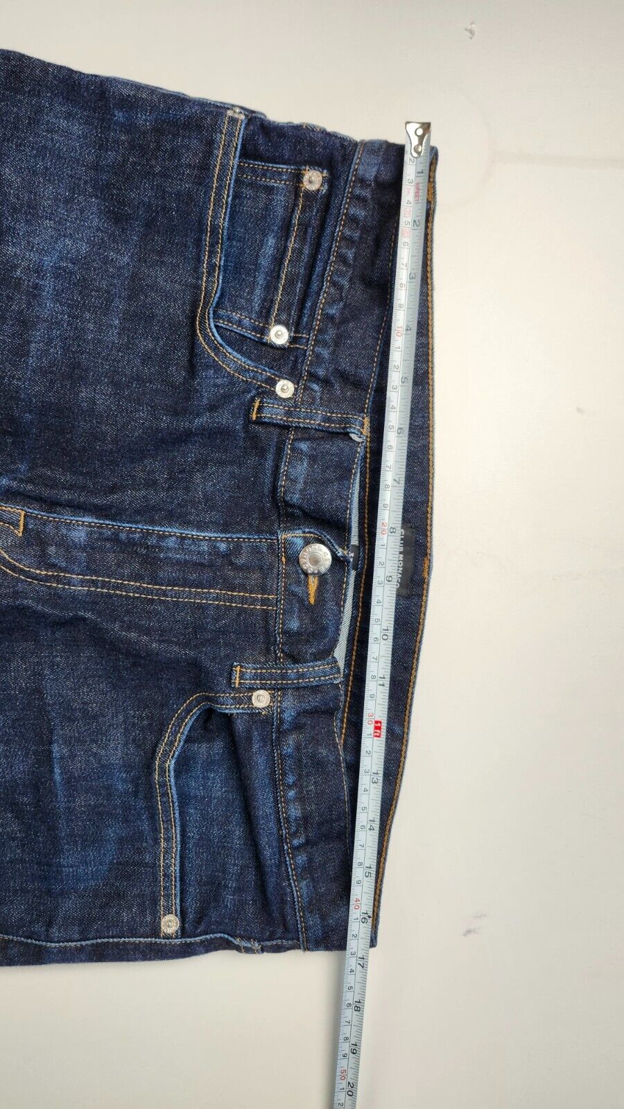 Club Monaco Mens Size 33x32 Blue Dark Wash Denim Straight Jeans