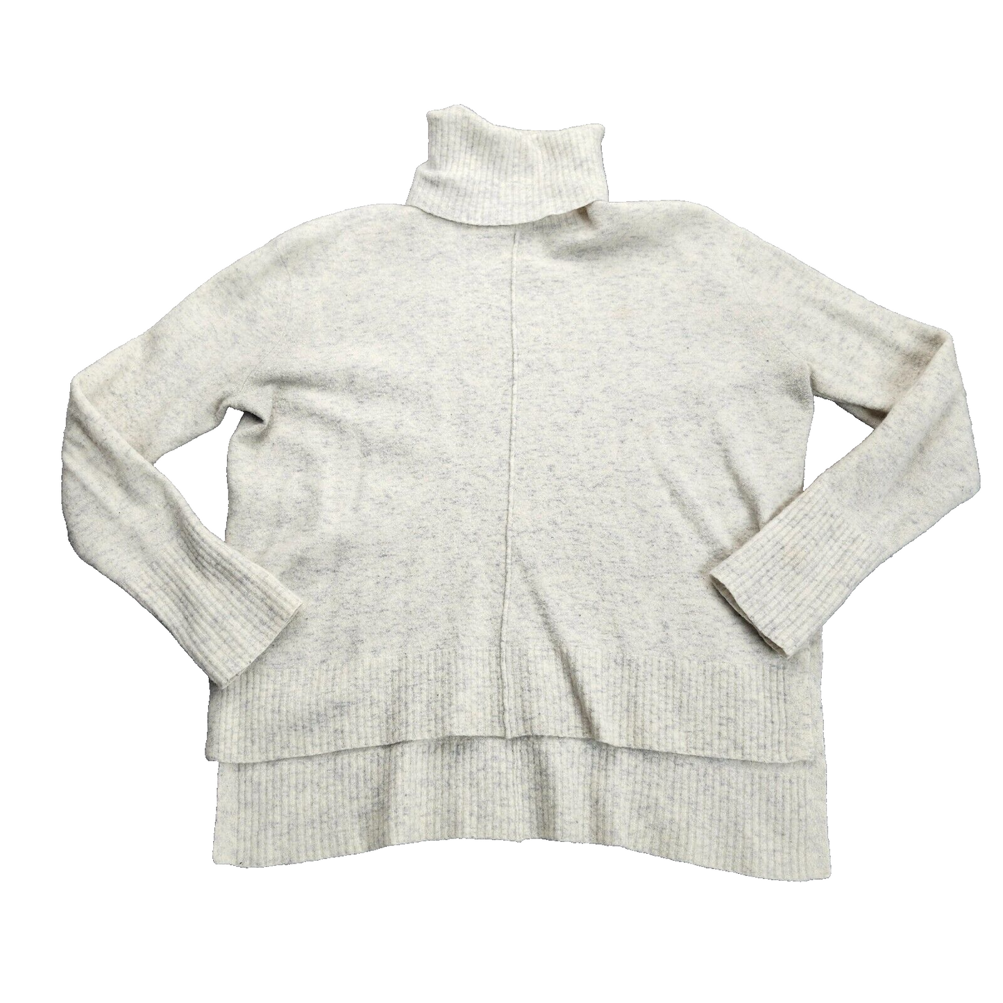 Athleta White Transit Merino Wool Stretchy Business Casual Turtleneck Sweater M