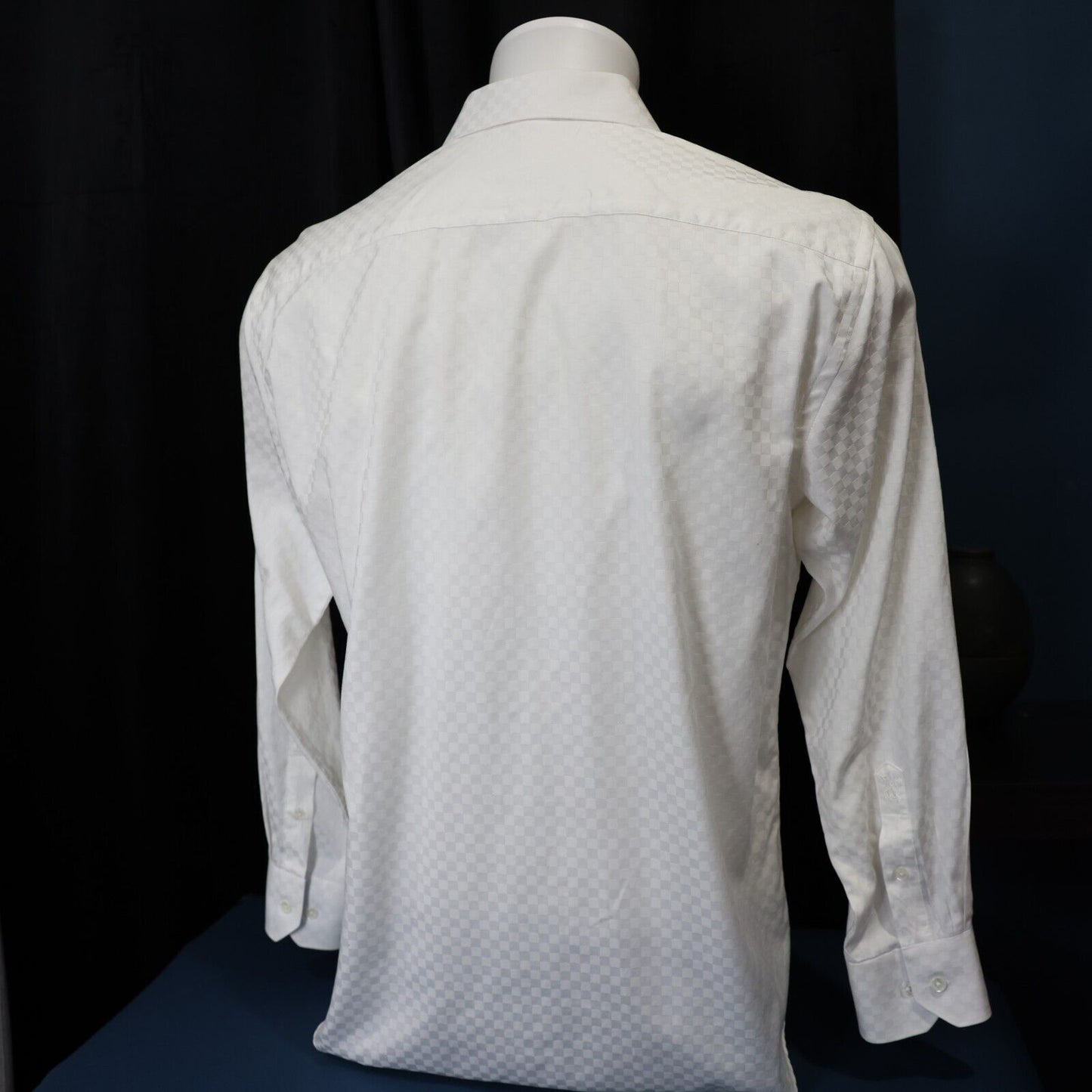 Bugati Uomo White Mens Shirt Pattern 15.5 32/33