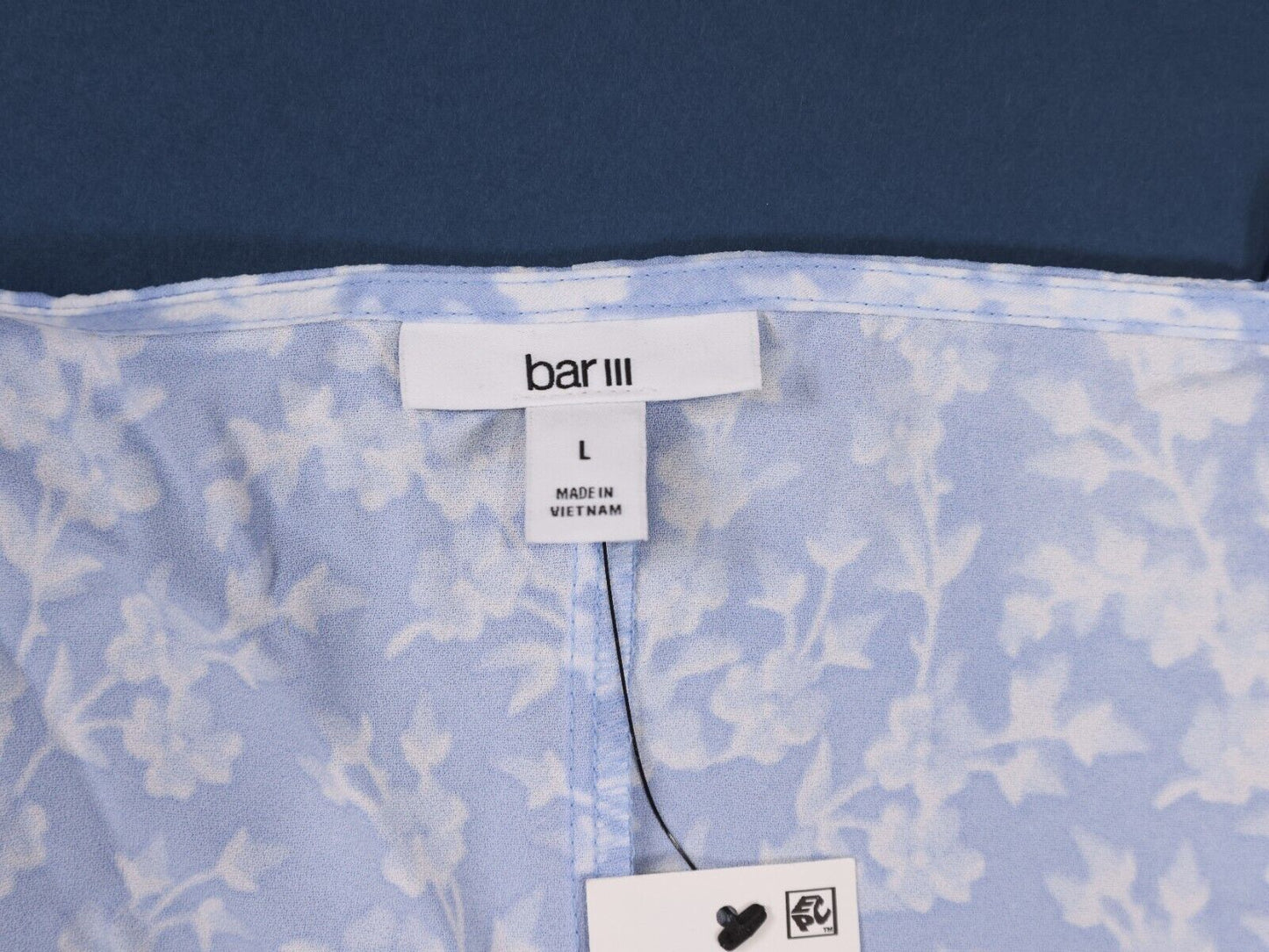 Bar 3 Blue Floral Dress Strap Dress Size L