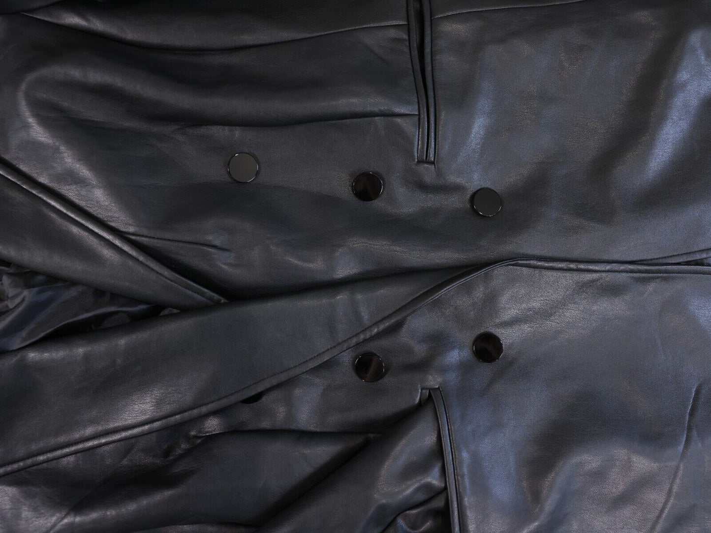 Bar 3 Womens Suit Seperates Black Leather Jacket Blazer Size 2X