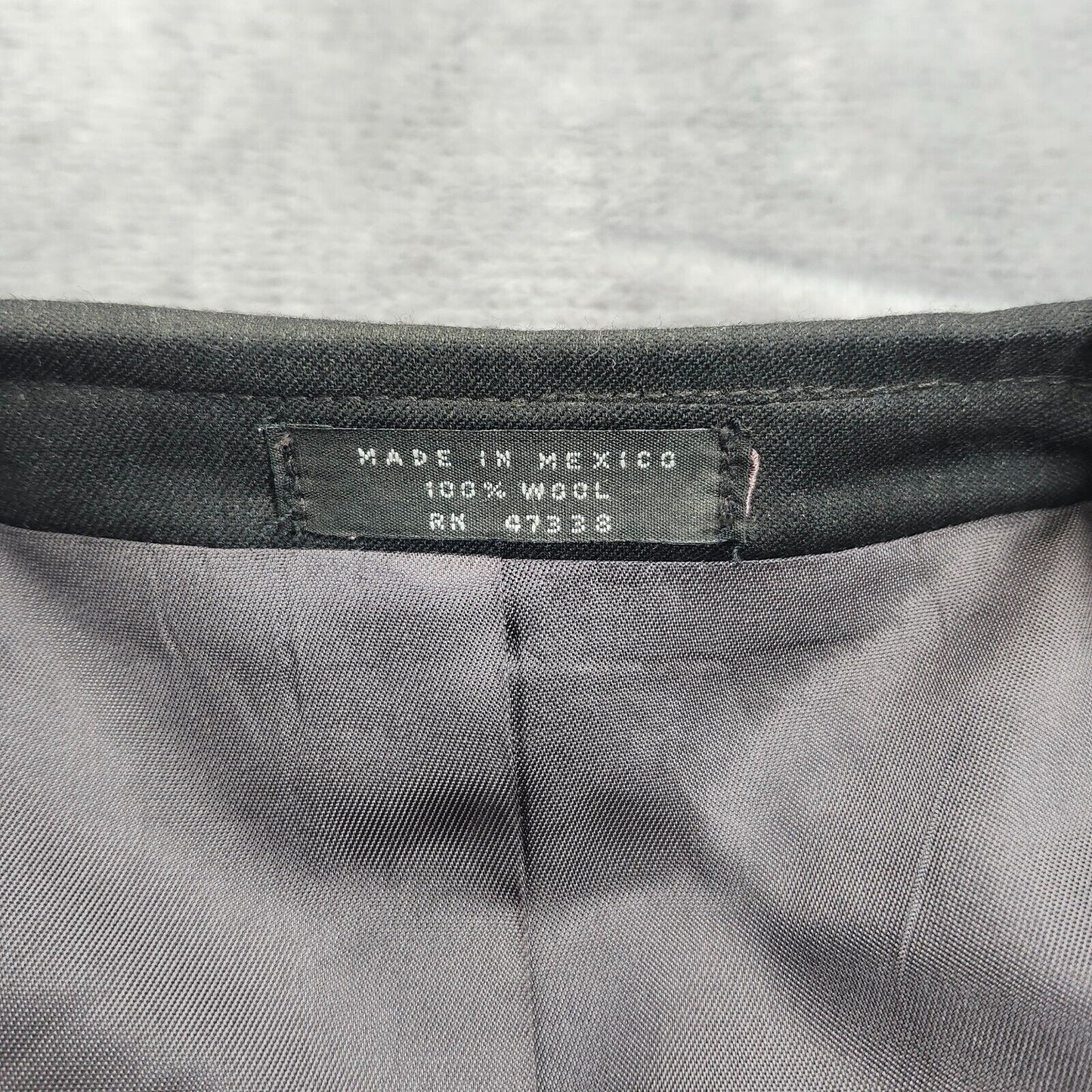 100% Wool Suit Set Jacket Size 52 X Long, Pants 46.5 X Long