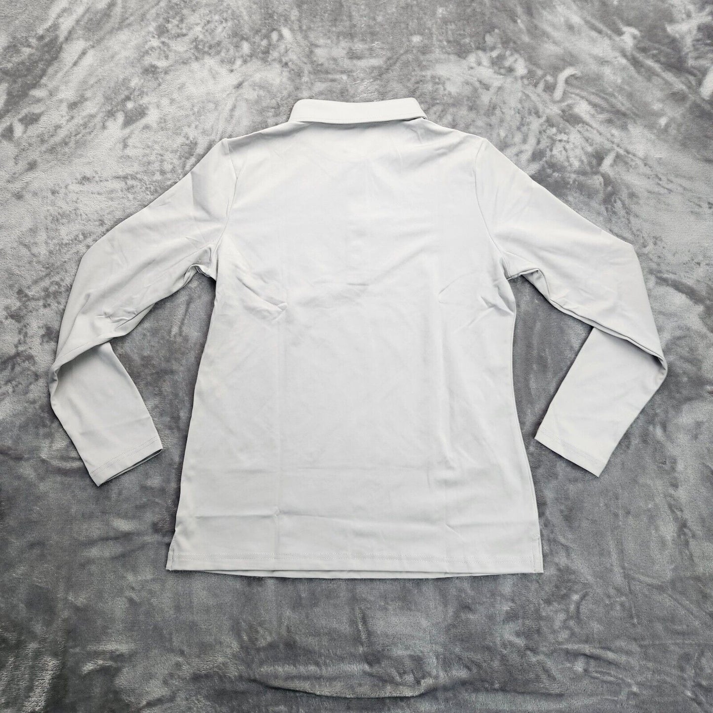 EKLENTSON Women's Long Sleeve Polo Golf T-Shirts Light Gray Small