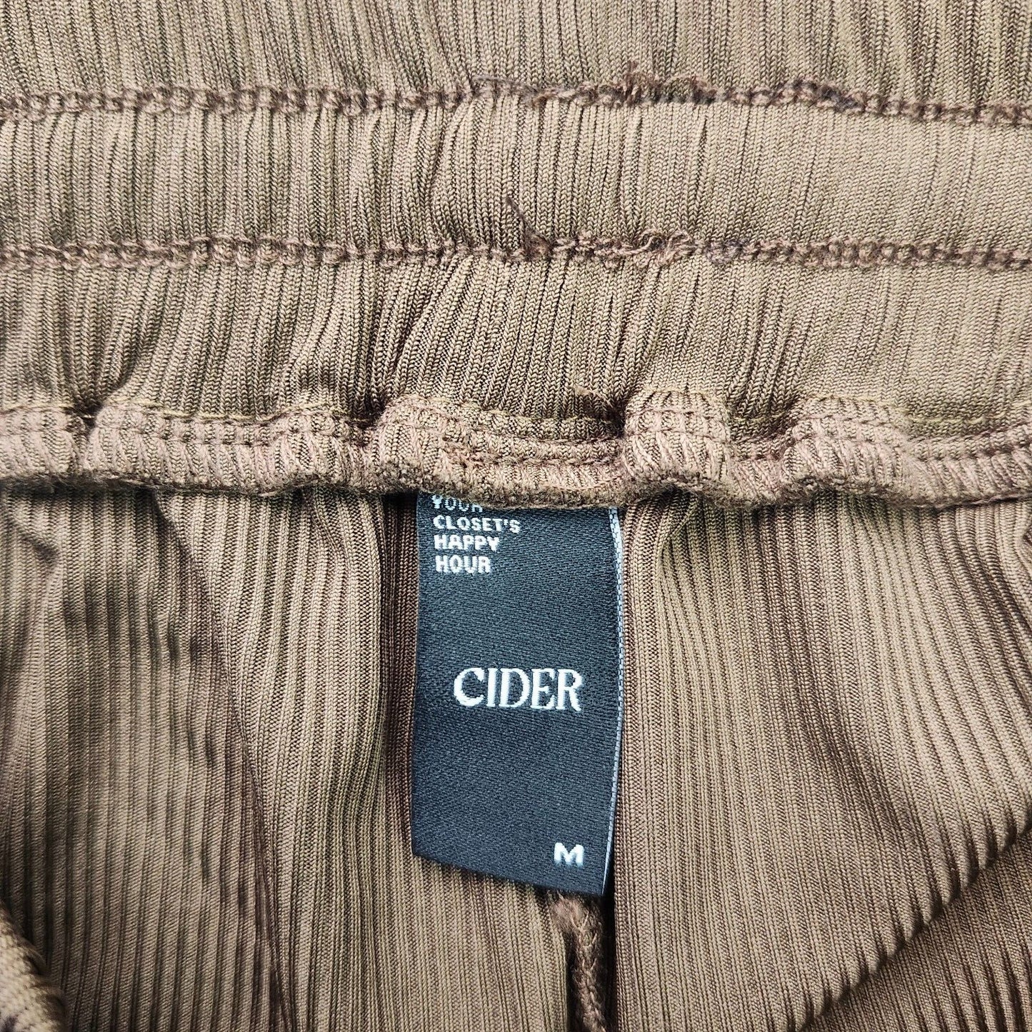 CIDER Womens Elastic Drawstring Waist Knotted Trousers Medium
