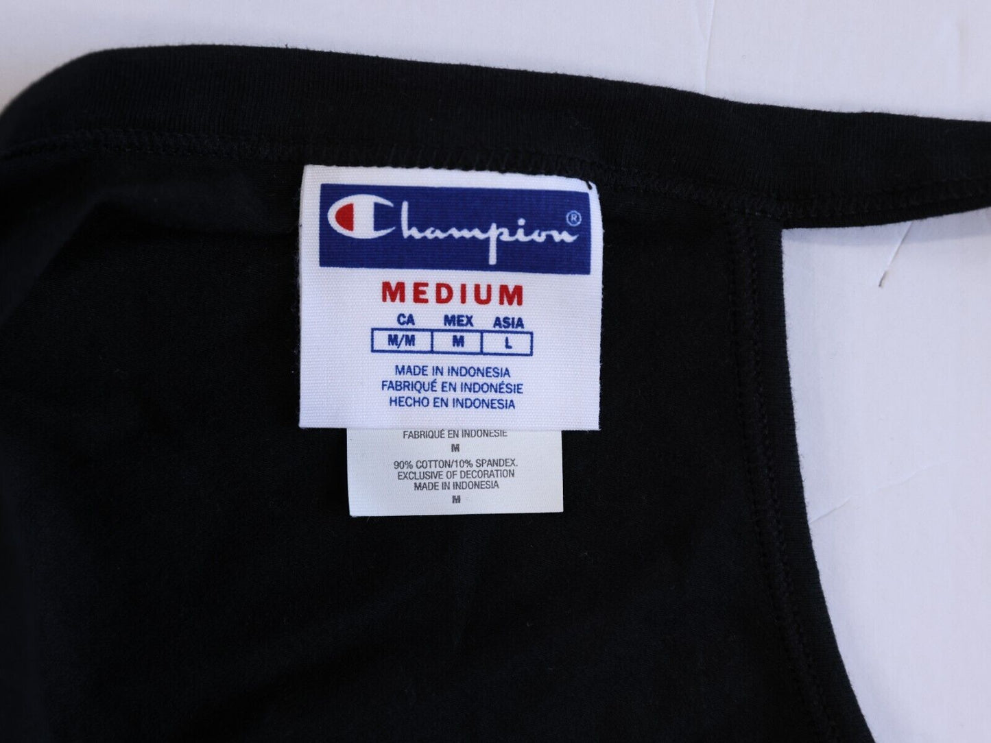 Champion women 100% authentic size medium One Shoulder Crop Top logo Black