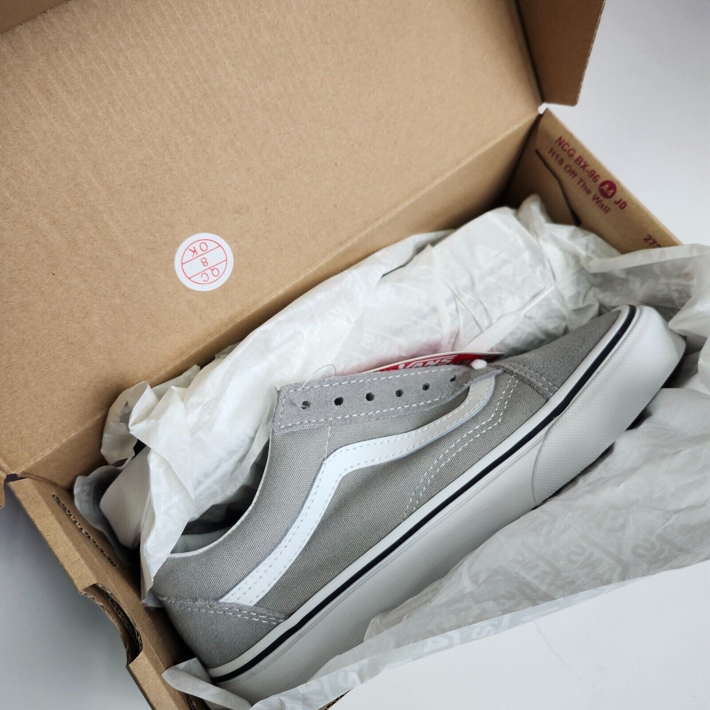 Vans Old Skool Drizzle/True White(Gray) Skate Shoe Mens Size 4 Wms 5.5